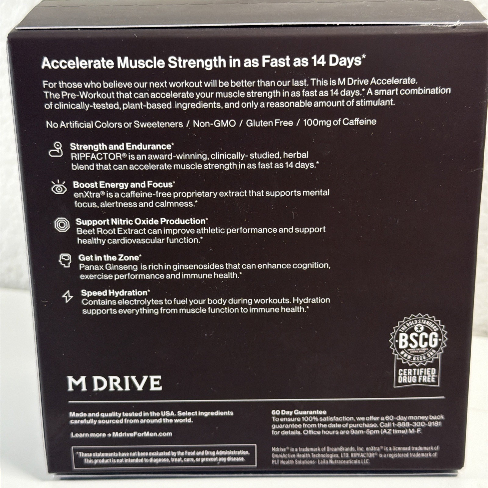 M Drive Accelerate Pre Workout Mix Berry 30 Packs Strength Endurance 06/2027 New