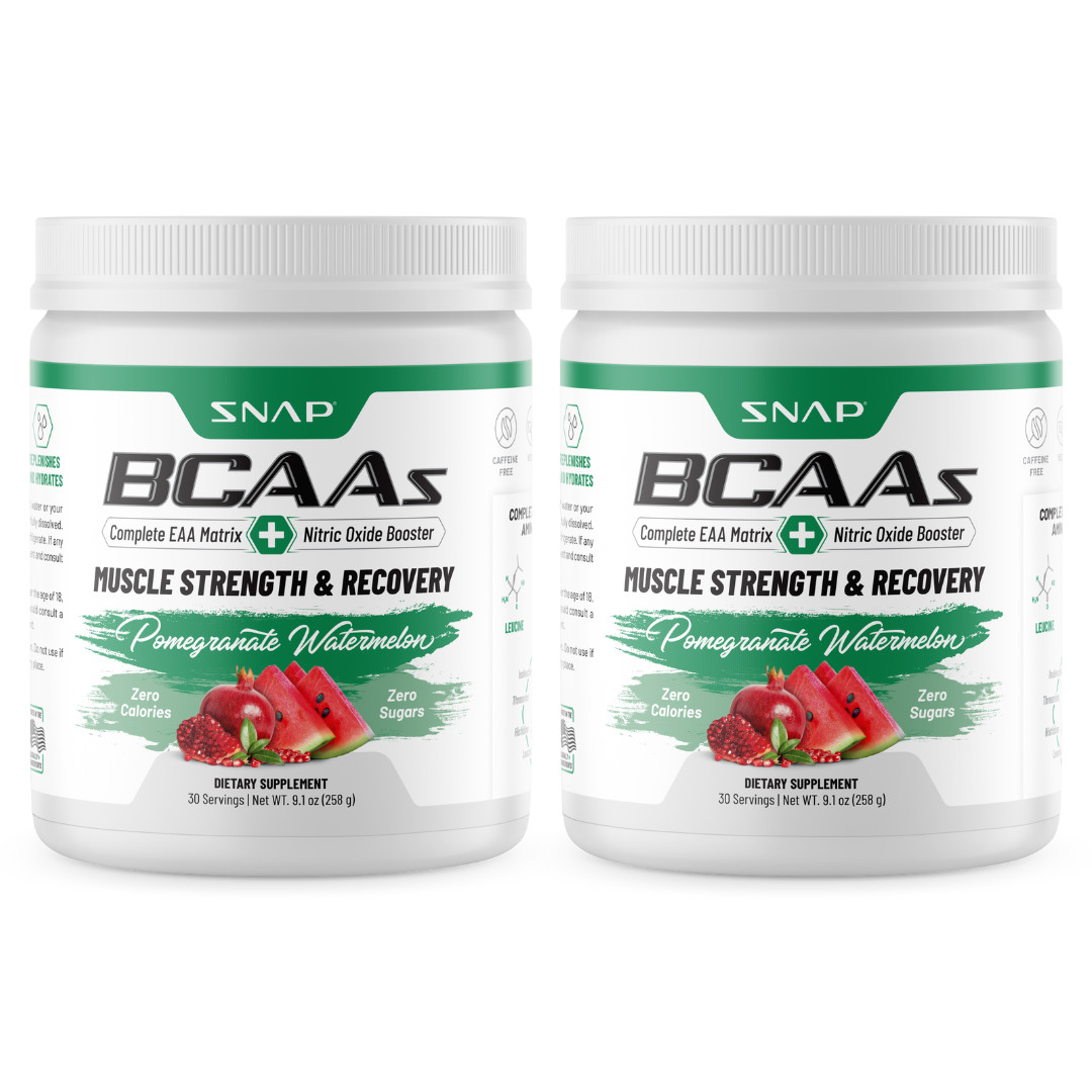BCAA Pomegranate Watermelon Powder Amino Energy Flavor Pre Workout 2 Pack Bundle