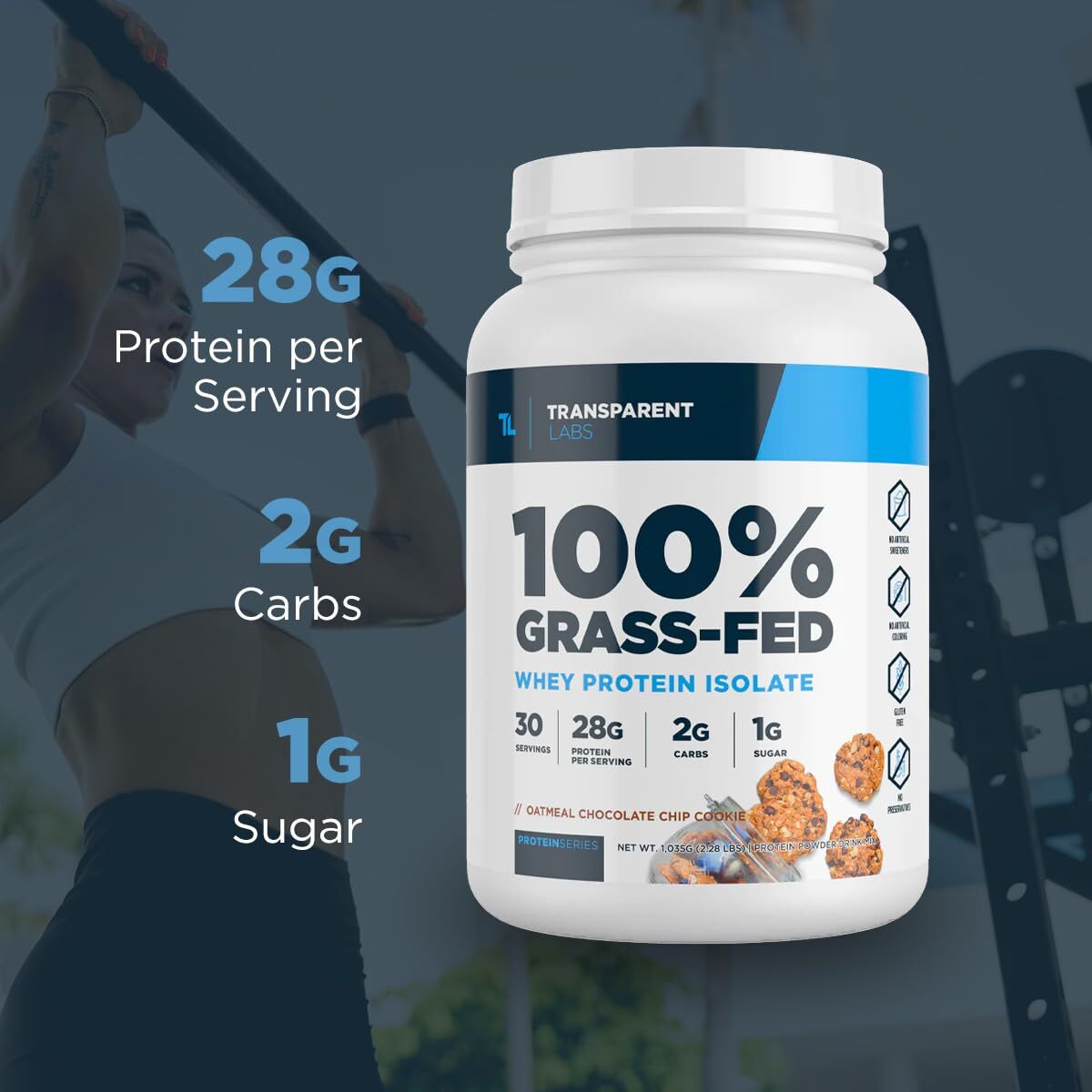 Transparent Labs Grass-Fed Whey Protein Isolate – Naturally Flavored Gluten F…