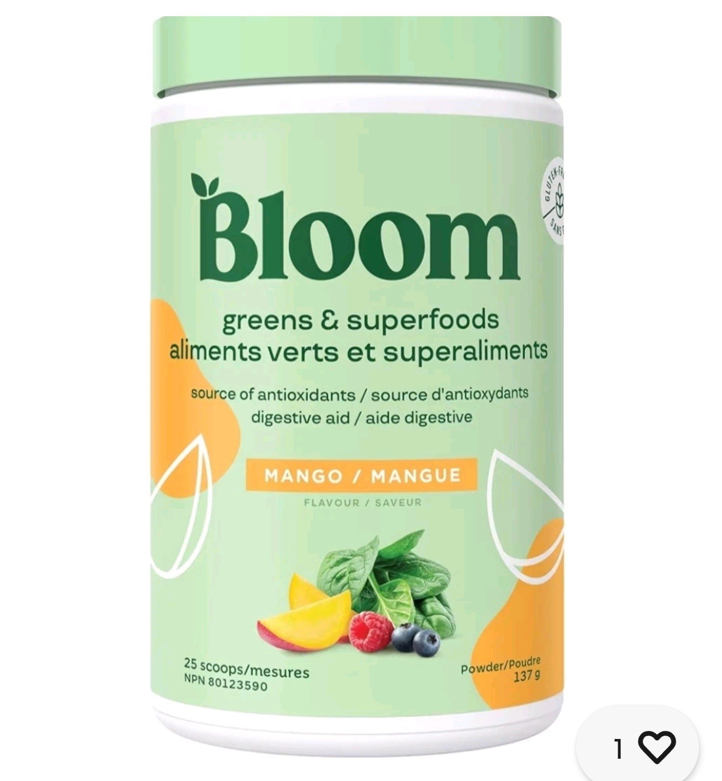 Bloom Greens & Superfoods 2-Pack 50 Servings Strawberry Kiwi Mango Bundle