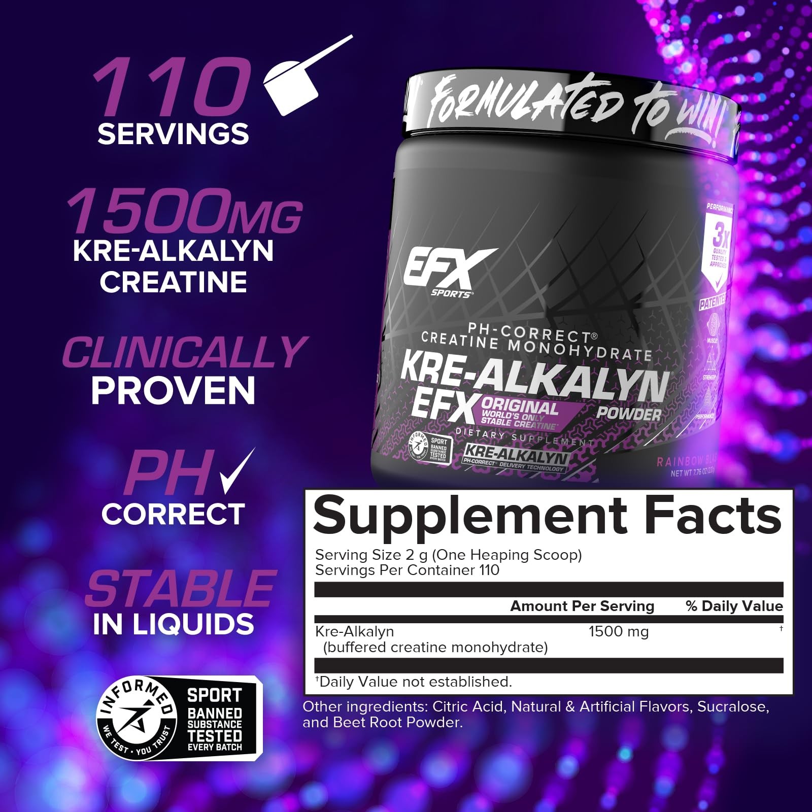 Kre-Alkalyn EFX Powder | pH Correct Creatine Monohydrate Powder Supplement | …