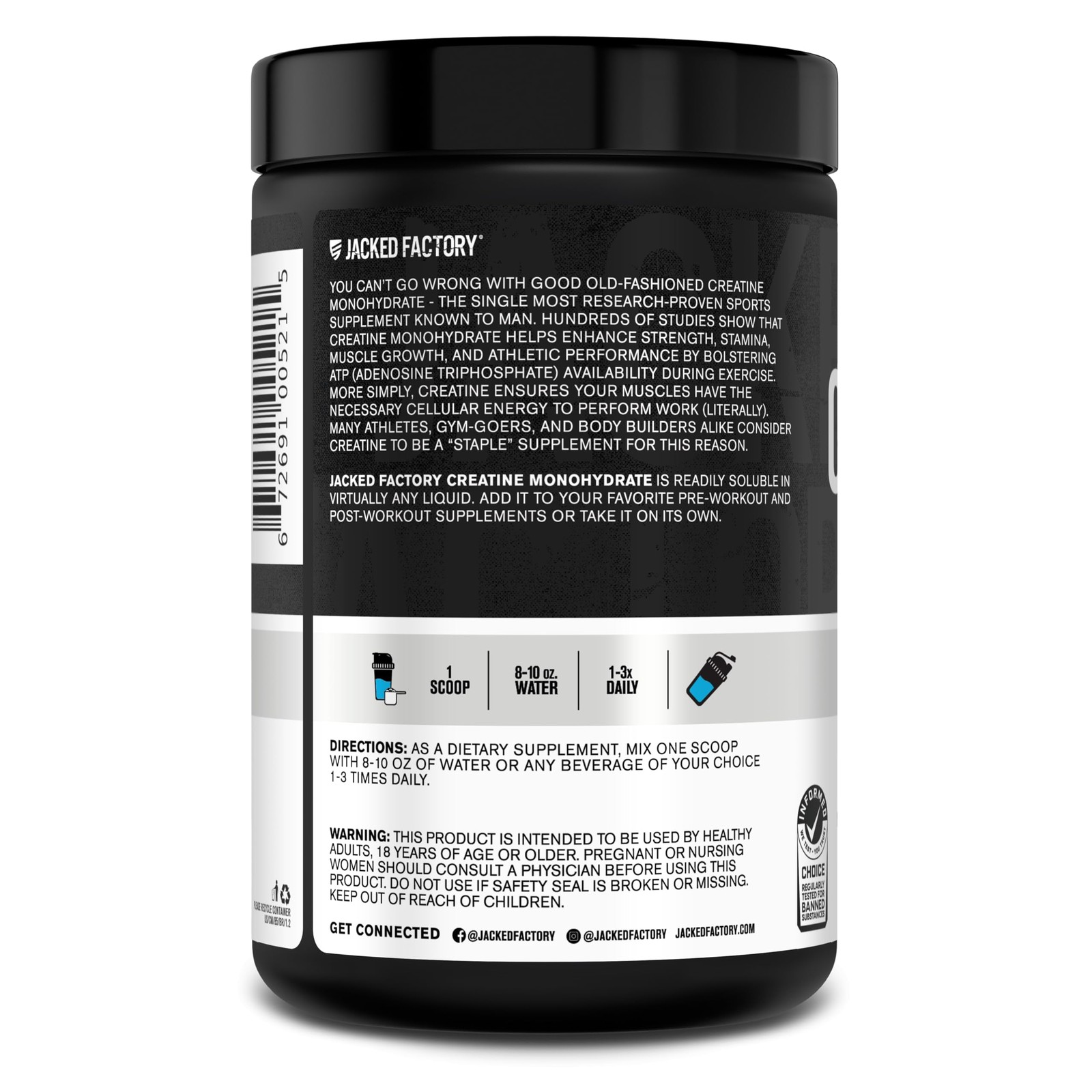 Creatine Monohydrate Powder 20.4 oz (578g) – 5g Daily Creatine Supplement for…