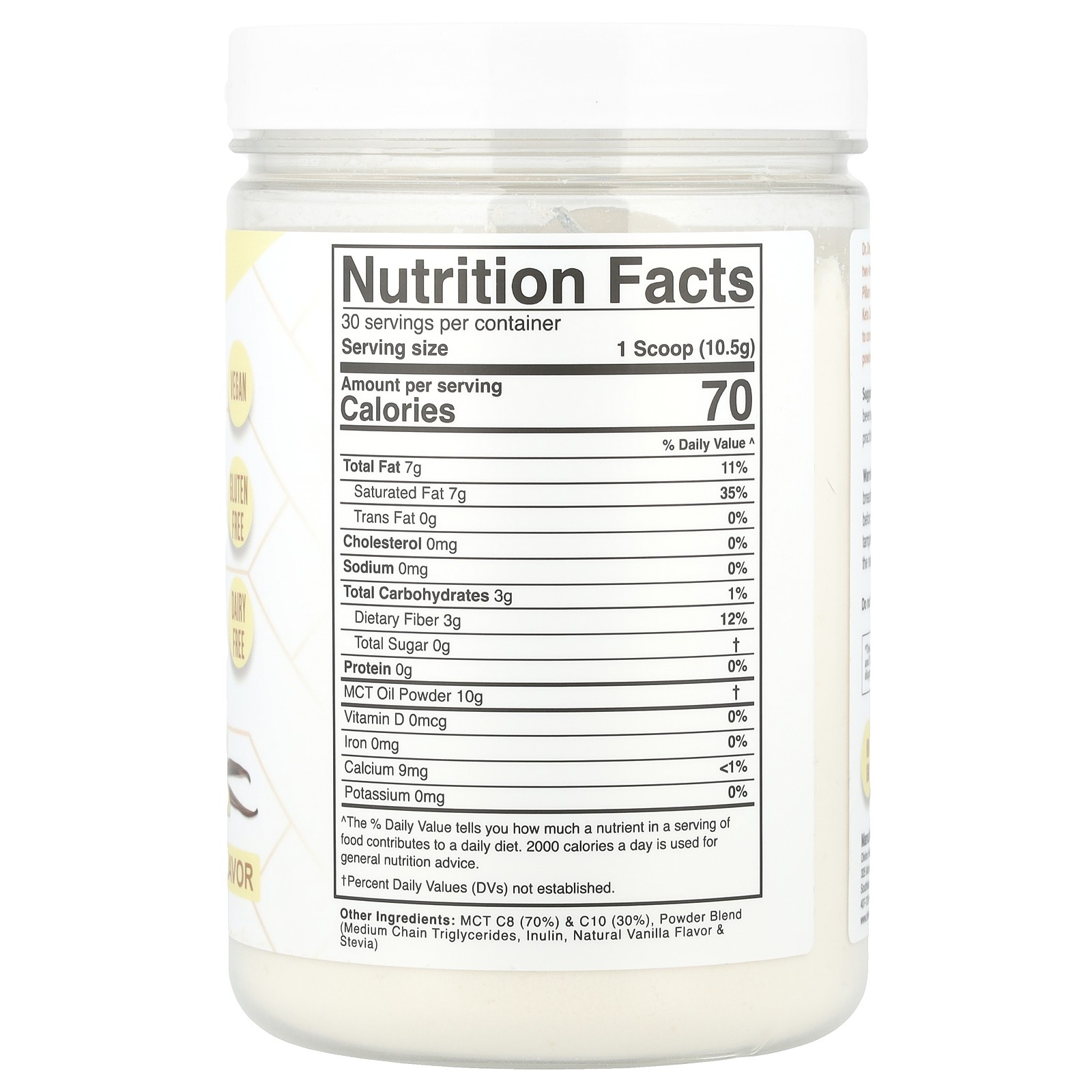 Dr Colbert M.D. MCT Oil Powder, French Vanilla, 11.11 oz (315 g)