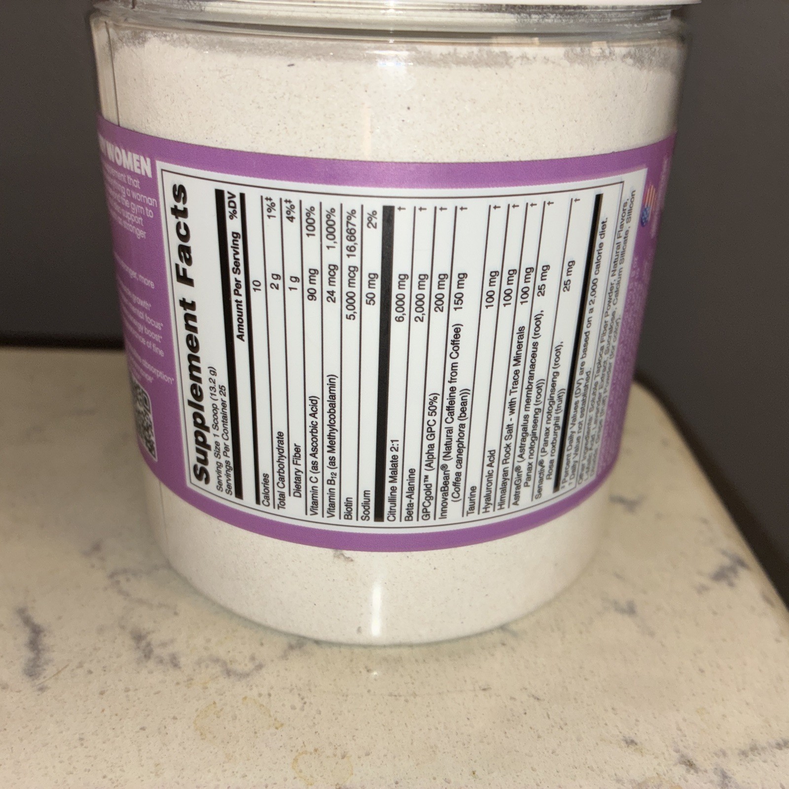 Bucked Up Babe Pre Workout Lavender Lemonade With Biotin 25 Serv New