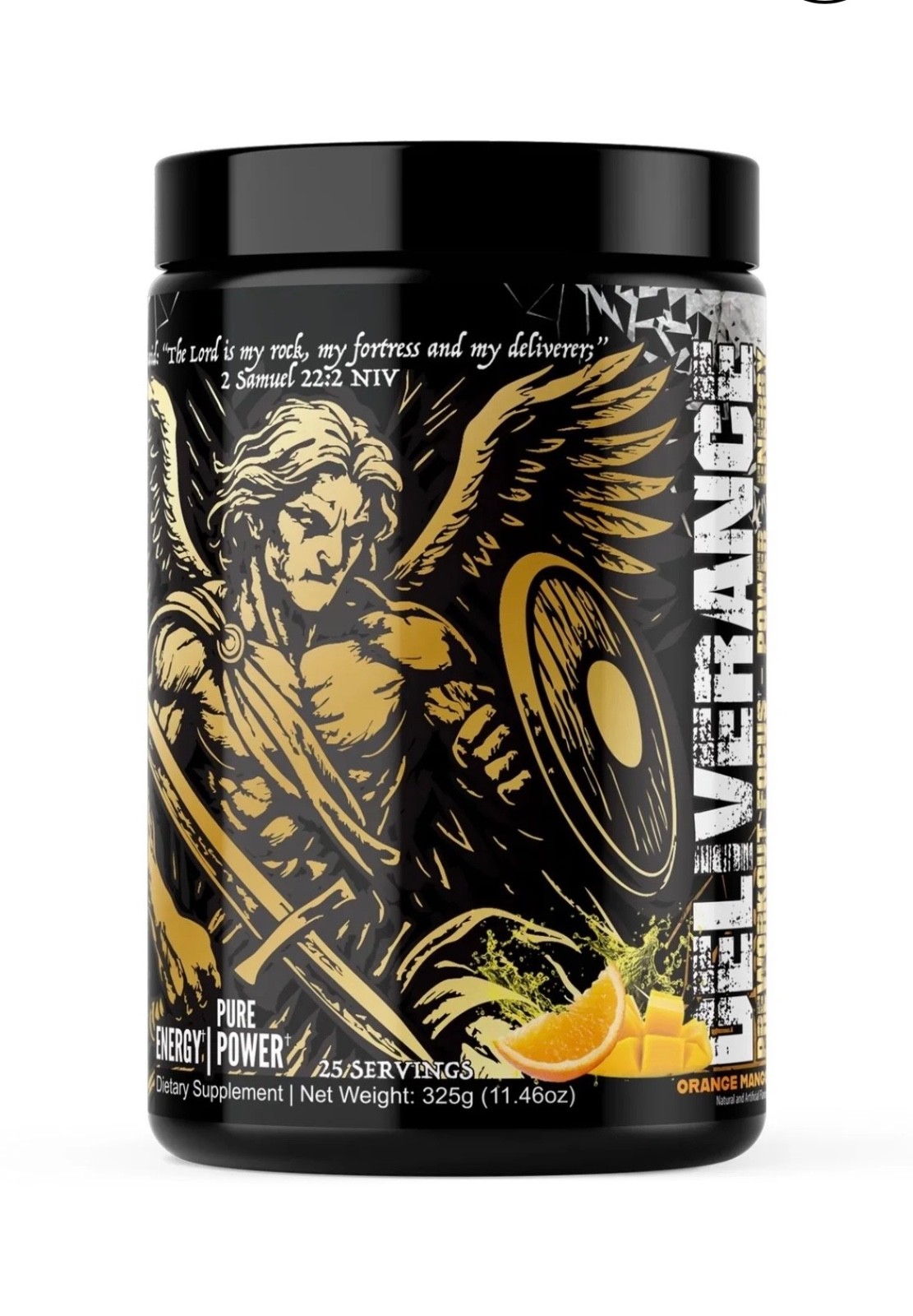Deliverance Pre-workout High Stim Orange Mango. Similar to Dark Labs