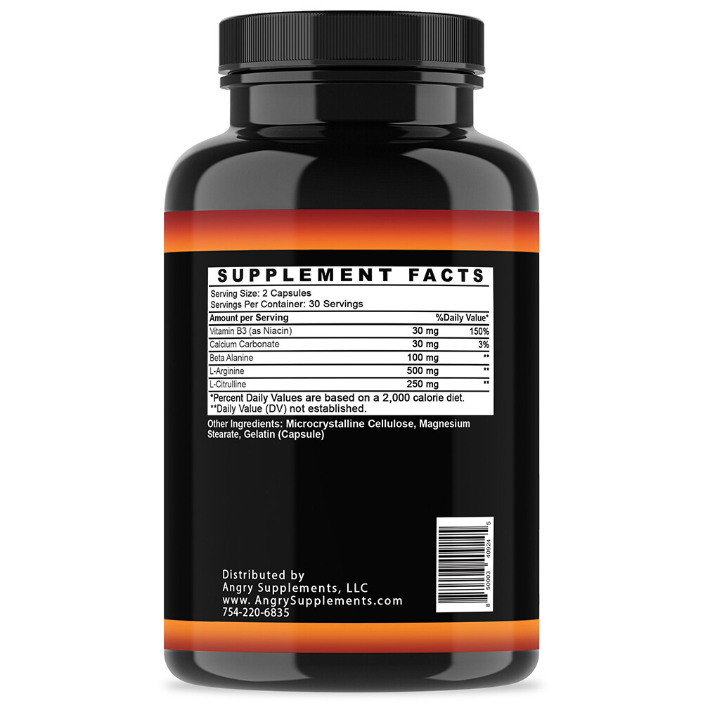 Monster Test Nitric Oxide Pre Workout Booster, Recuperacion, Energia y fuerza