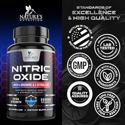 Nitric Oxide Booster Extra Strength 3000mg – L Arginine 3X Strength Nitric Oxide