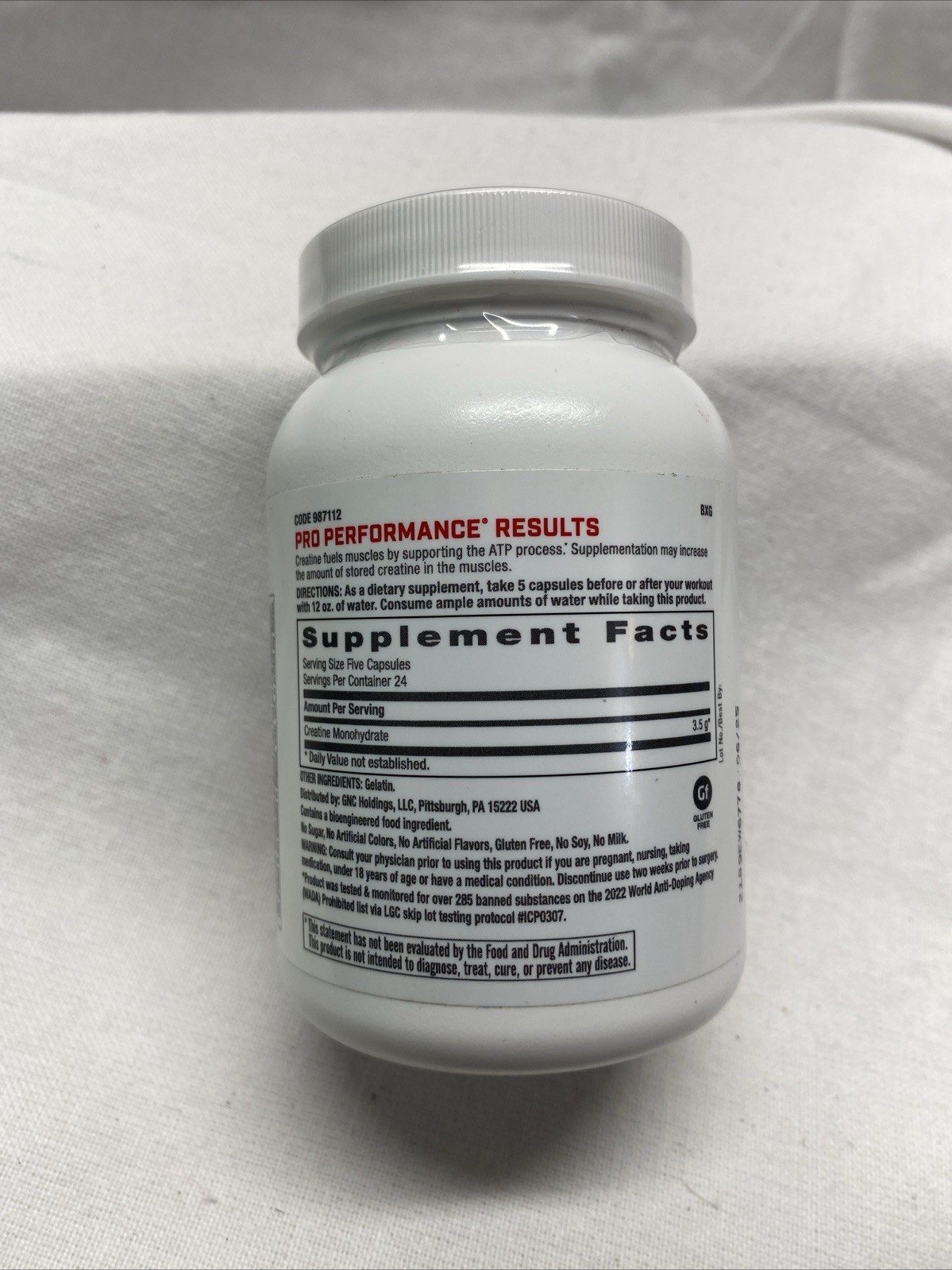 GNC Pro Performance Creatine Monohydrate Pills 3500Mg, 120 Caps Read (52)