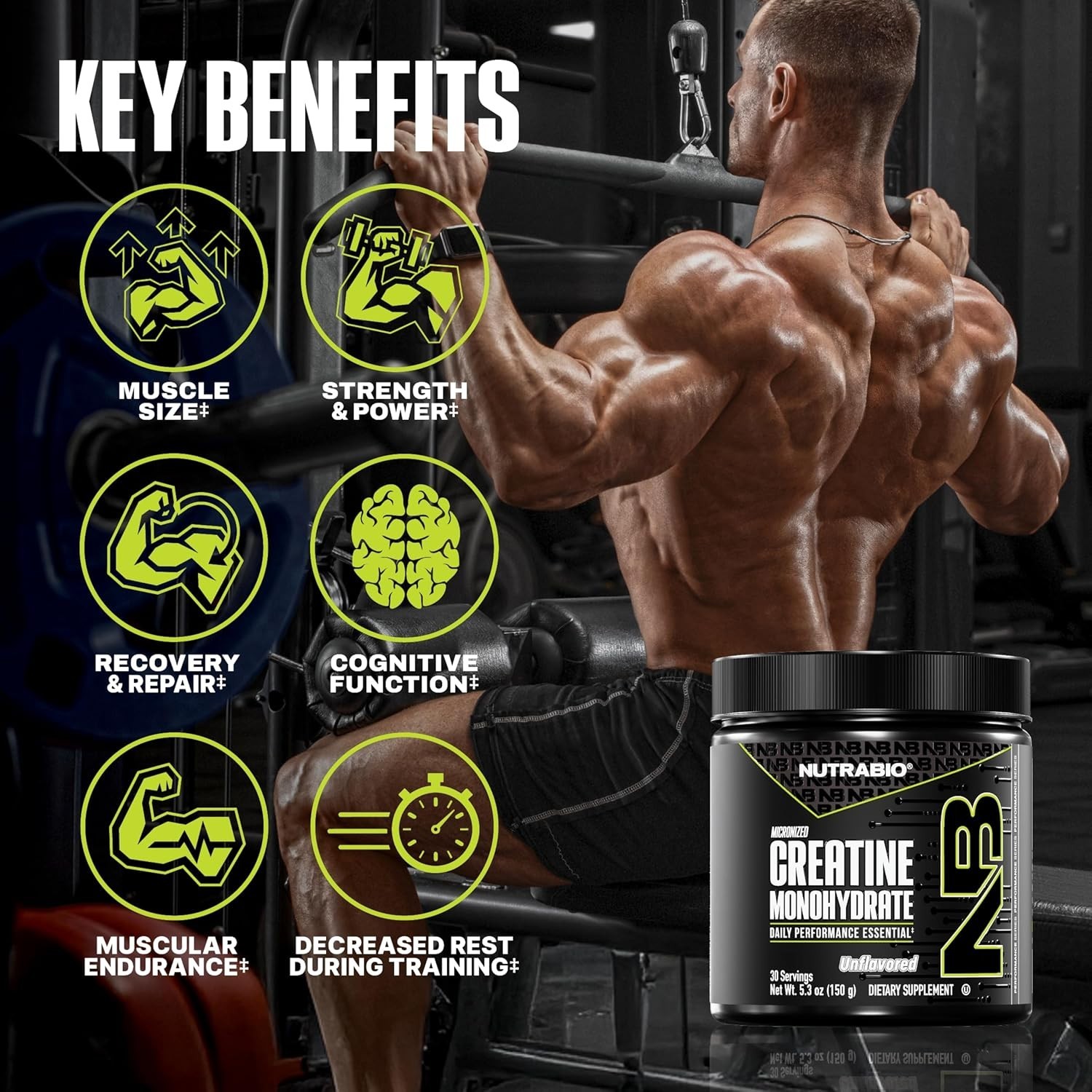 150g Unflavored Creatine Powder – Supports Muscle Growth & Recovery for Adults