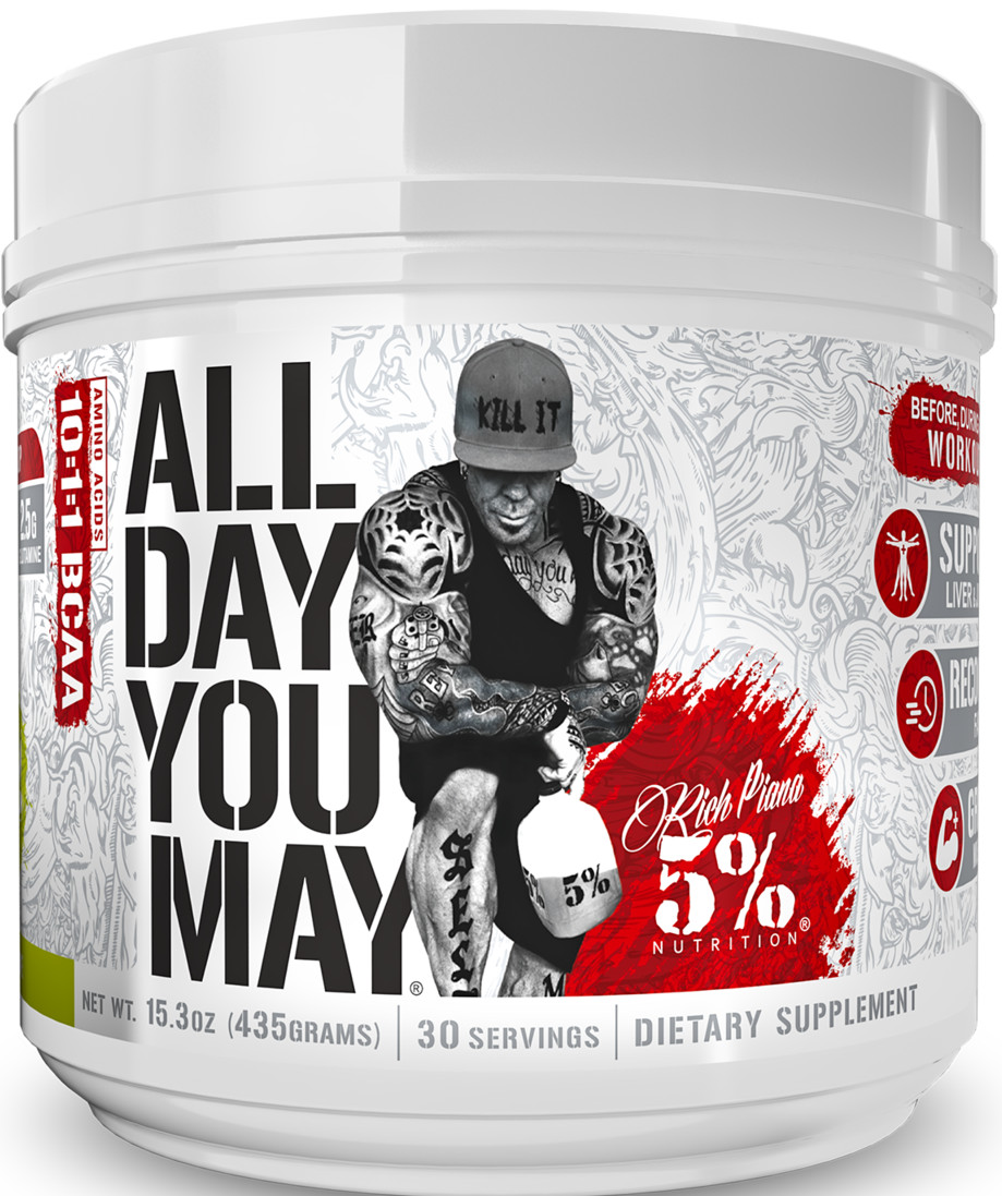 5% Nutrition Rich Piana All Day You May BCAA ALL FLAVORS LEGENDARY 💪 AMINOS