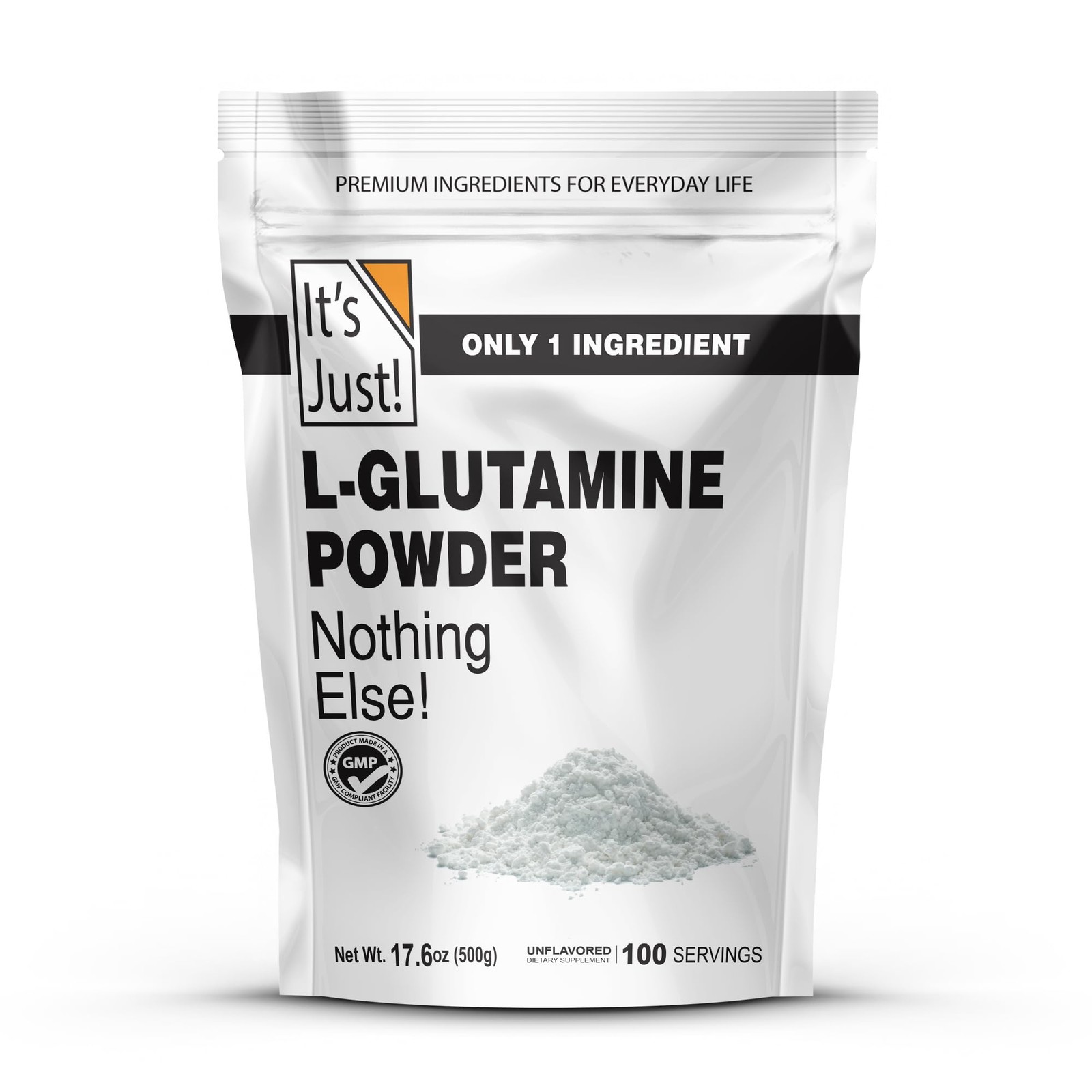 It’s Just LGlutamine Powder, Unflavored, Amino Acid, Faster Muscle Recovery,…