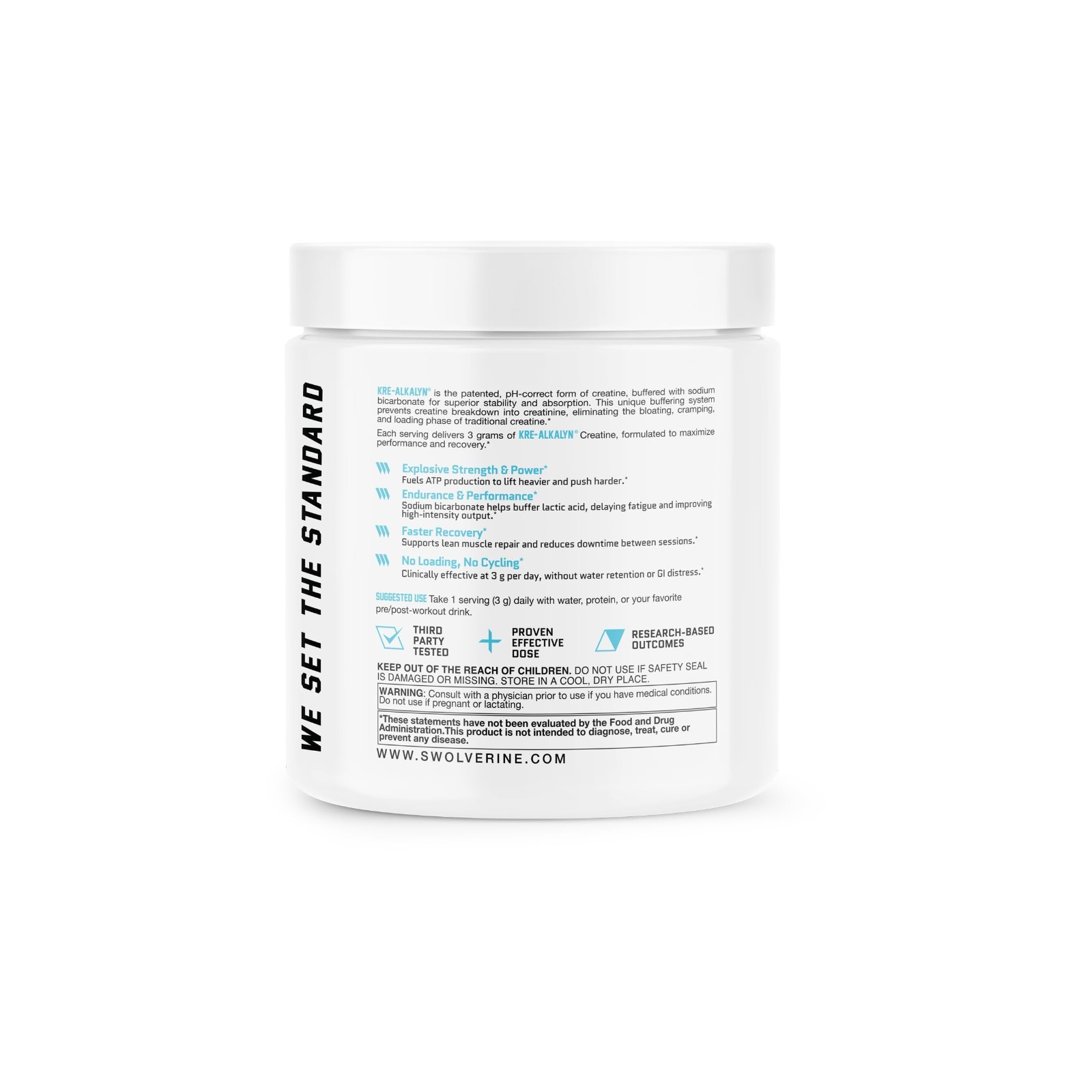pH-Buffered Kre-Alkalyn Creatine Powder – No Loading, Boost Strength & Power, 30