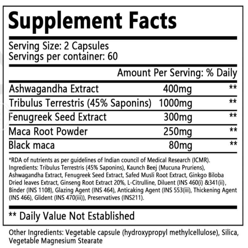 TEST BOOST Max Men Testosterone Strength Build Muscle Power Sex bOOst, 120 CAPS