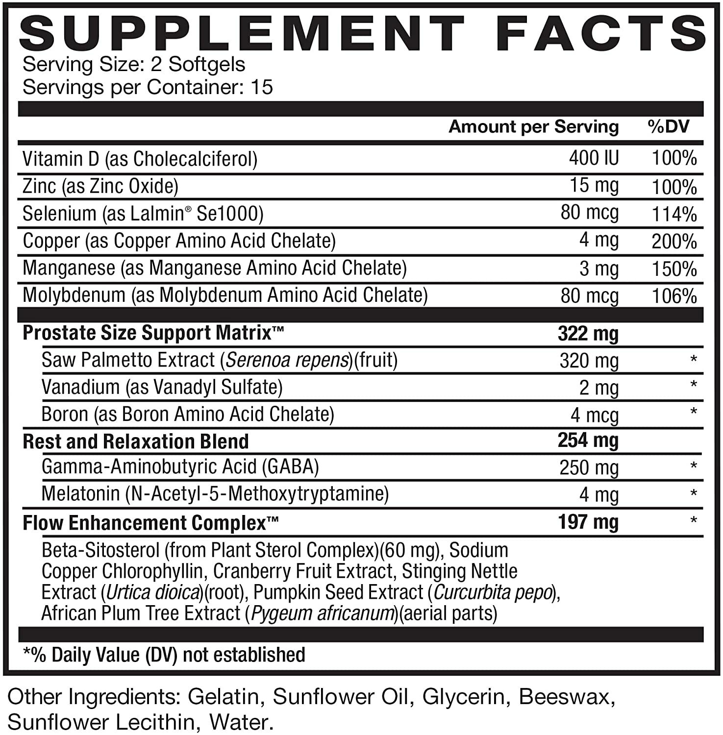 Force Factor TruFlow Prostate Health Support Supplement Men – Beta Sitosterol