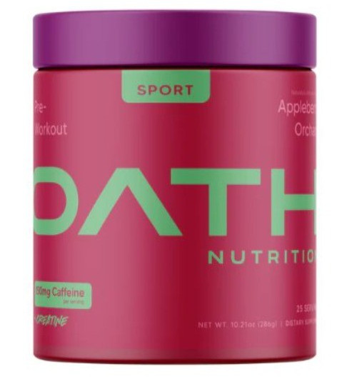 Oath Nutrition Pre-Workout Sport Nutrition Supplement Appleberry Orchard 10/2026