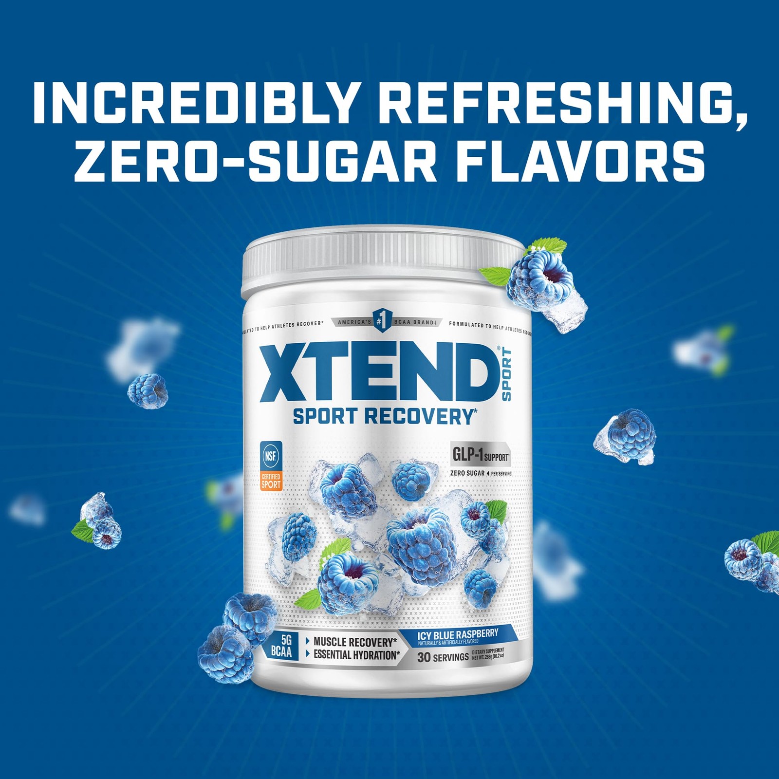 Sport BCAA Blue Raspberry Ice – Electrolyte for Recovery & Hydration with Ami…