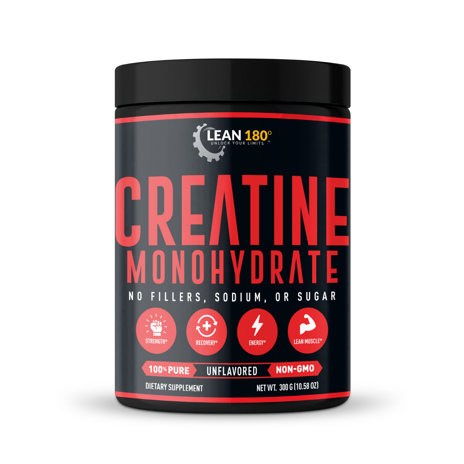 Best Creatine Monohydrate Powder – Muscle, Recovery, Strength, Energy – Lean 180