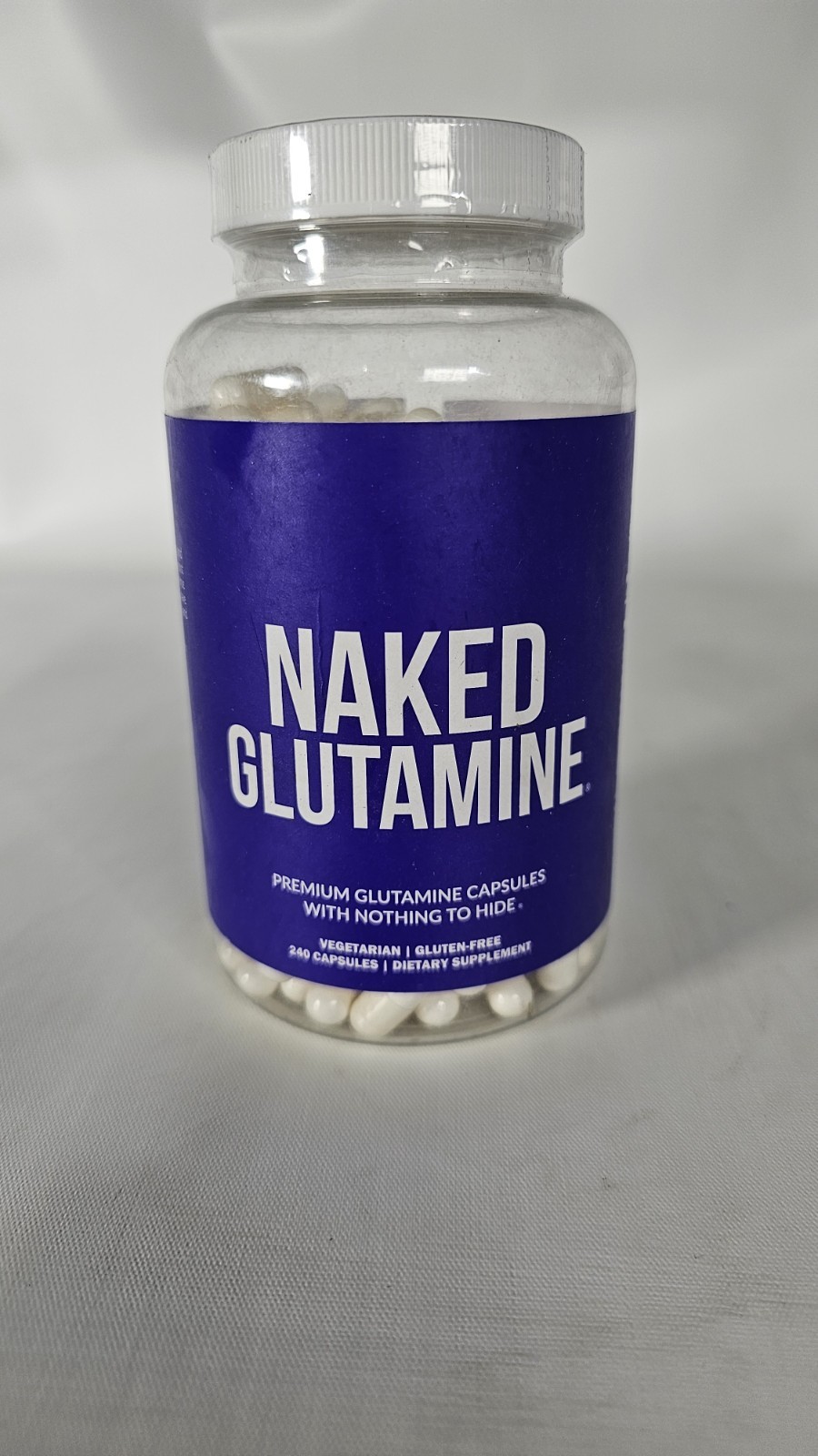 L-Glutamine Muscle Recovery Capsules 1000mg 240 Count Non-GMO Soy Free Exp:10/27
