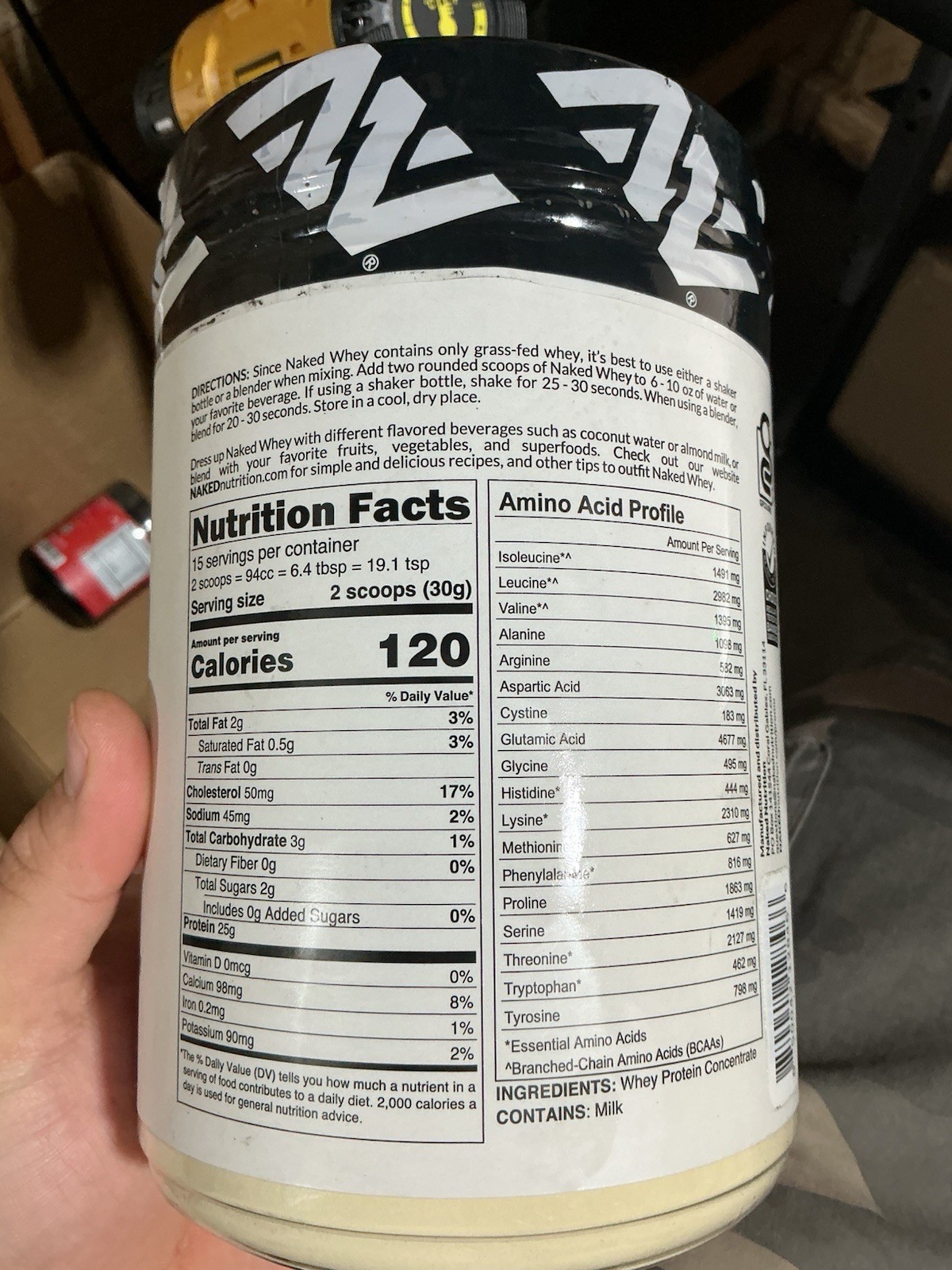 NAKED Whey 1Lb – Only 1 Ingredient, Grass Fed 1 Pound (Pack of 1)