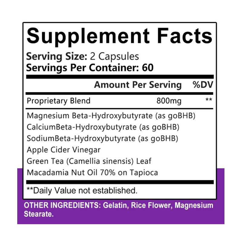 Keto ACV Diet Capsules for Fat Burning, Weight Loss and Detoxification