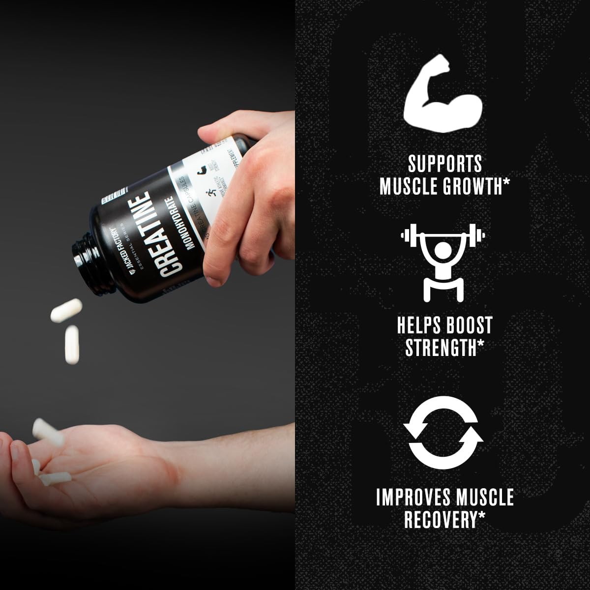Creatine Monohydrate Capsules – Creatine Pills for Muscle Growth, Increased S…