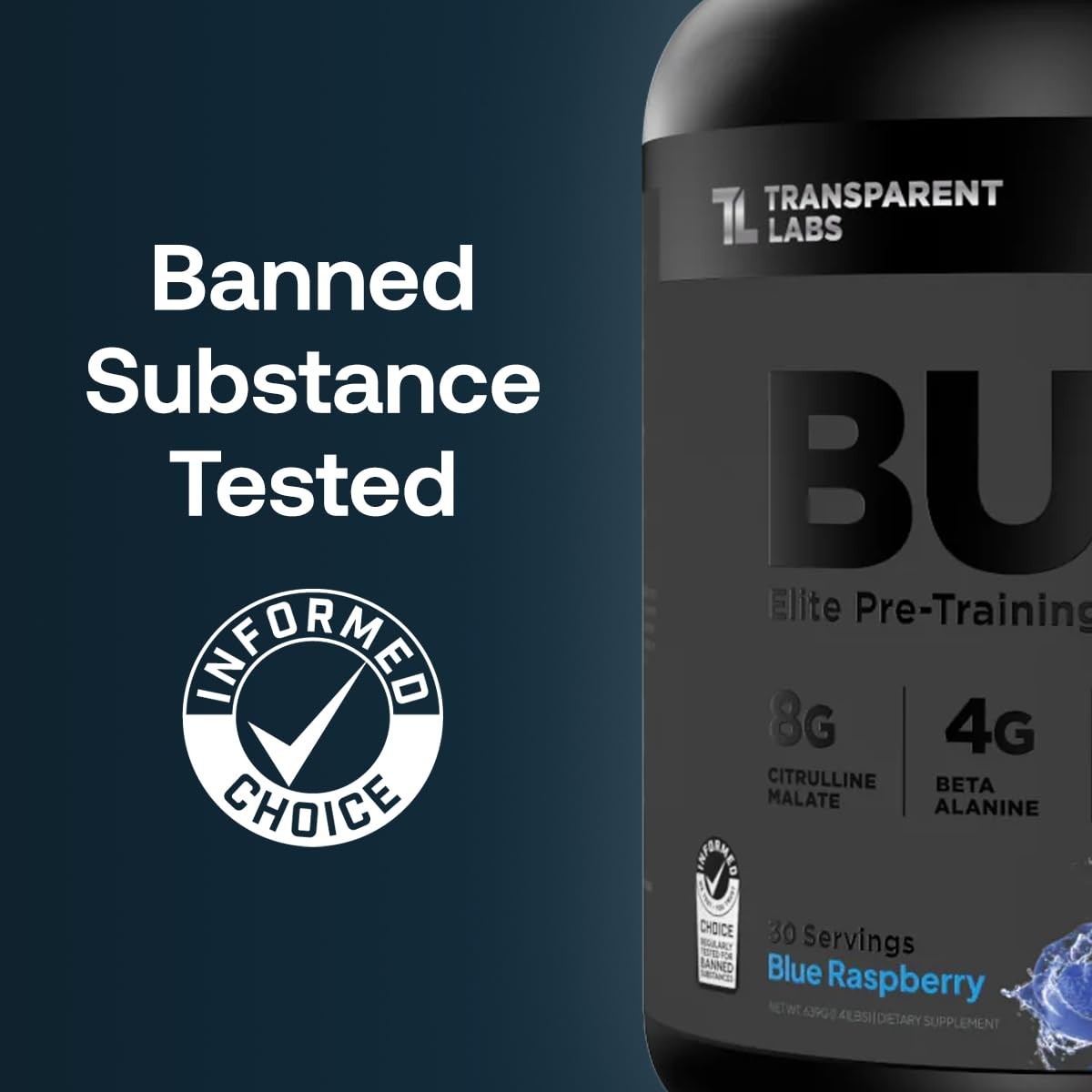 Sugar-Free Pre Workout Supplement – Beta Alanine, Citrulline Malate, Caffeine –