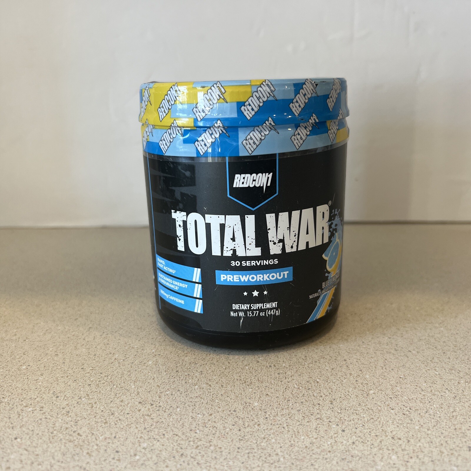Redcon1 Total War Preworkout 30 Servings Blue Lemonade Flavor Exp 12/2024 New