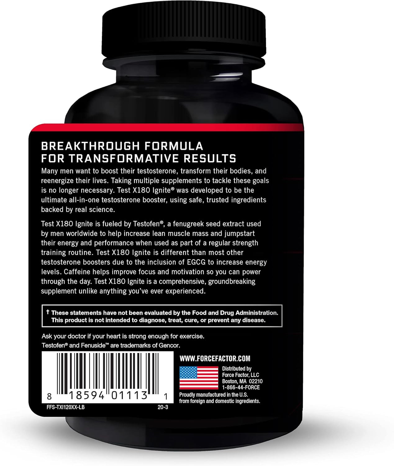 Test X180 Ignite 120Ct 2-Pack, 240 Count