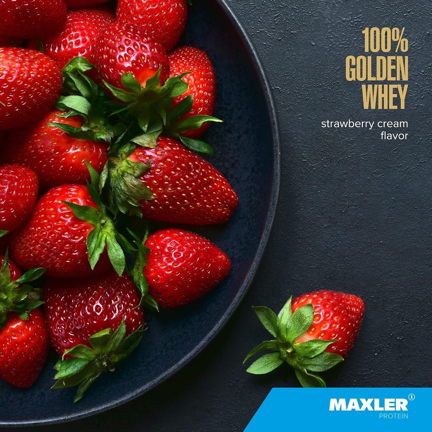 Maxler 100% Golden Whey Protein – 23g of Protein per Serving – strawberry cream