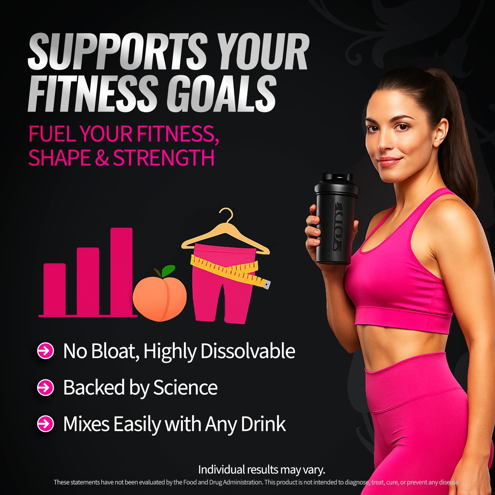 Creatine for Women – Booty Builder Supplement with Collagen & BCAA – Supports…