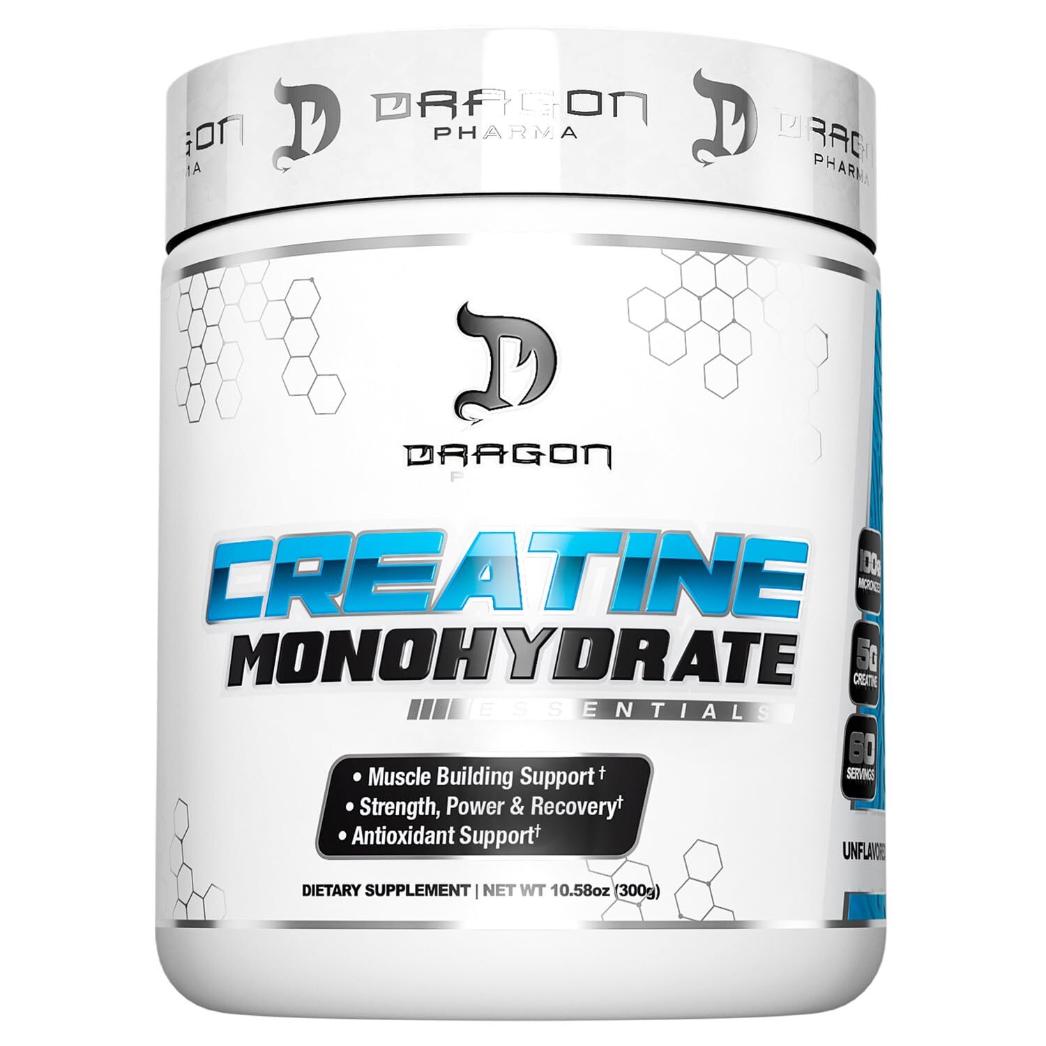 DRAGON PHARMA Creatine Monohydrate Aid Muscle Recovery Post-Workout Supplemen…