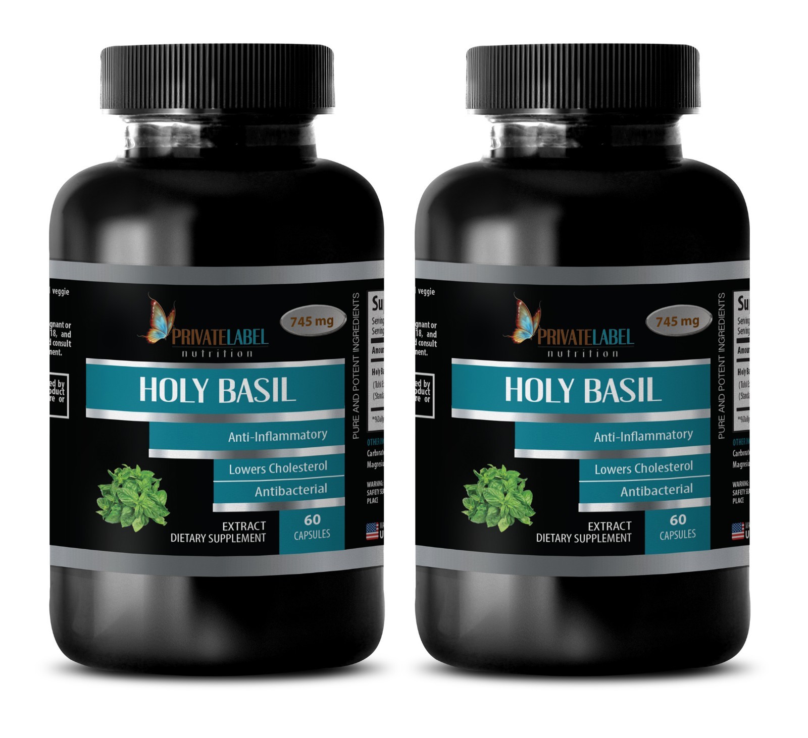 Anti Aging – HOLY BASIL EXTRACT – Antibacterial – fat burner – 2 Bot