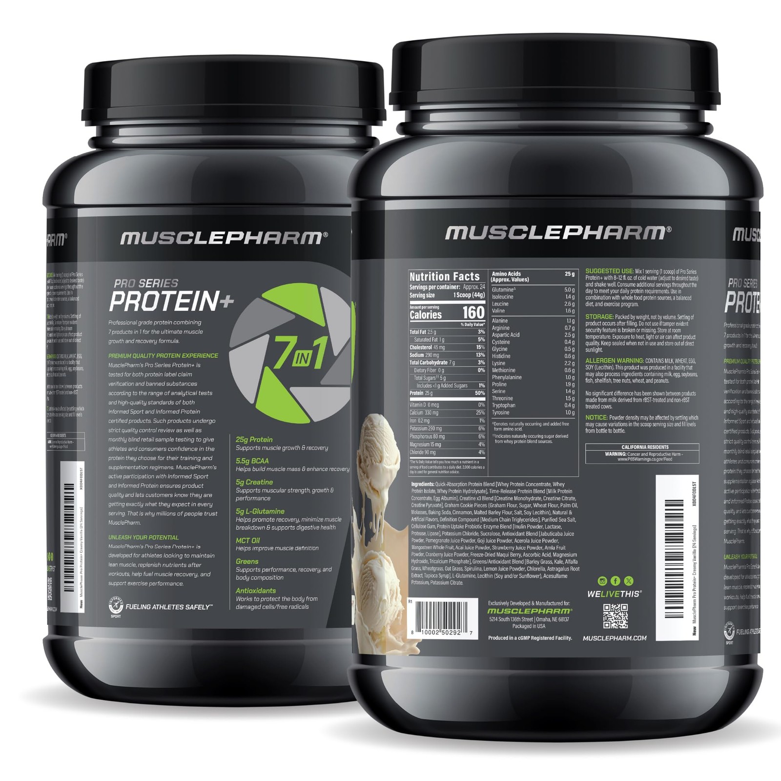 Pro Series Protein+ Creamy Vanilla – 2.5 lb – 24 Servings
