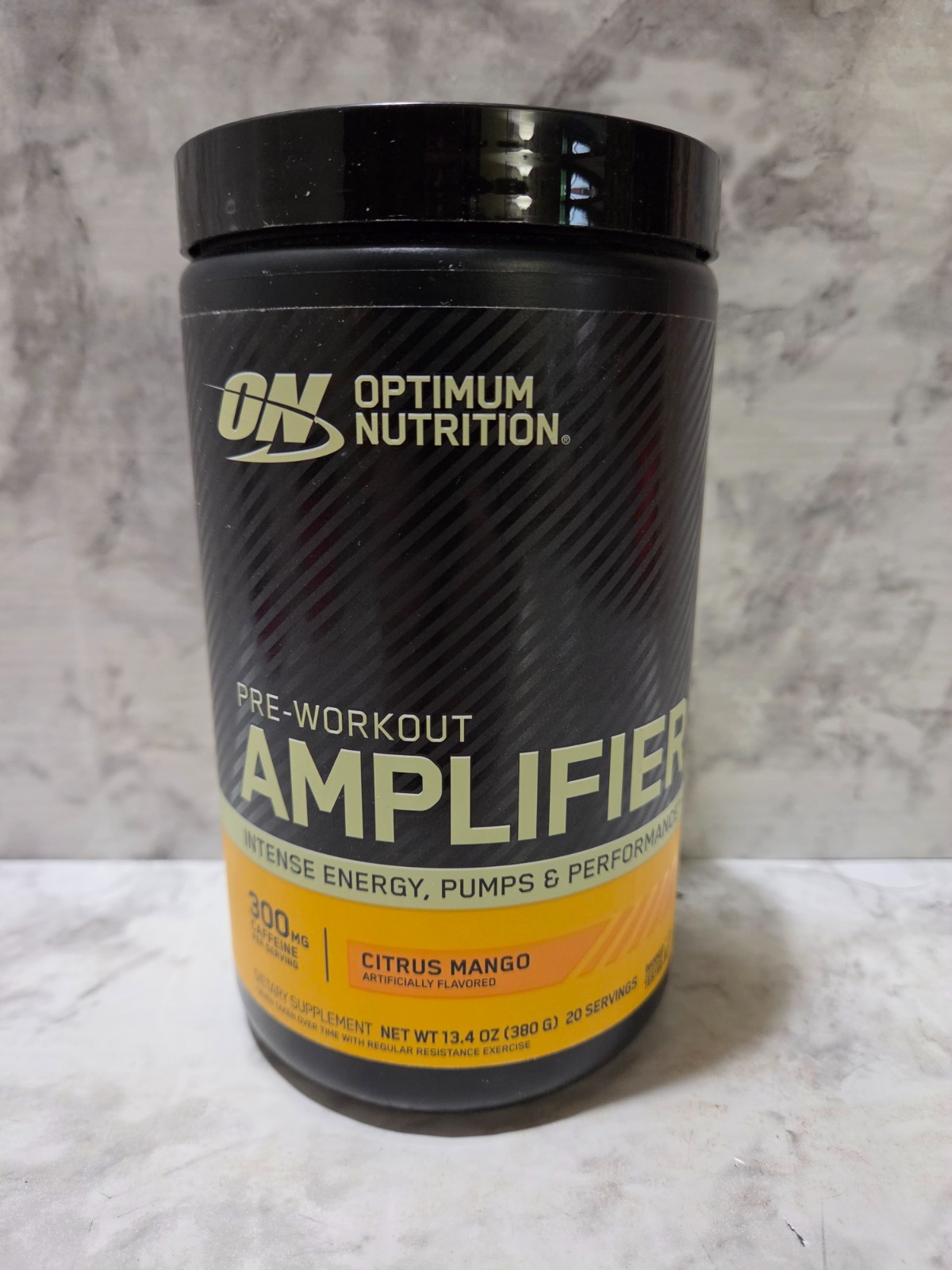 Optimum Nutrition Pre-Workout Amplifier Citrus Mango 13.4 OZ 8/2026