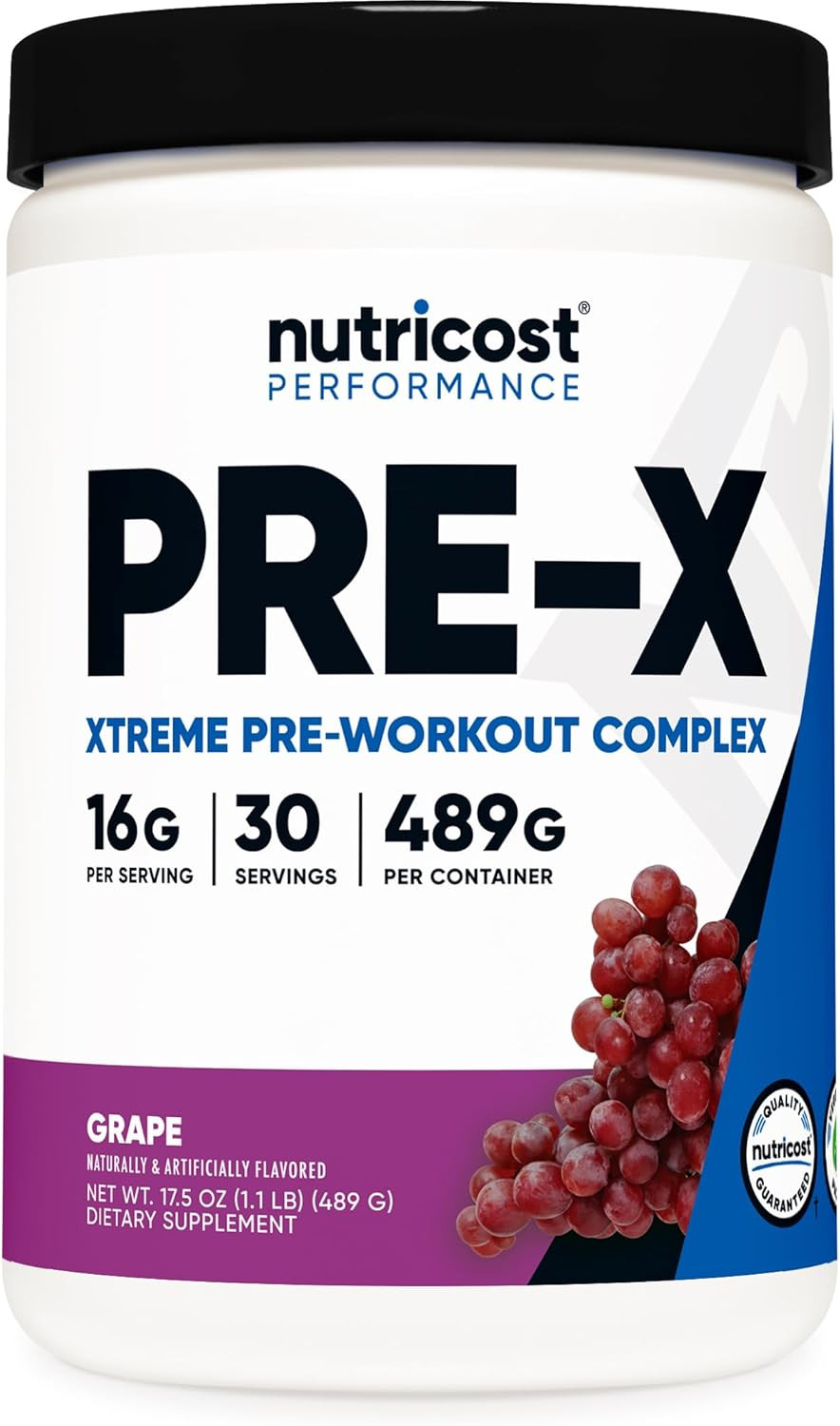 Pre-X, Extreme Pre-Workout Powder Complex, Grape, 30 Servings, Vegetarian, Non-G