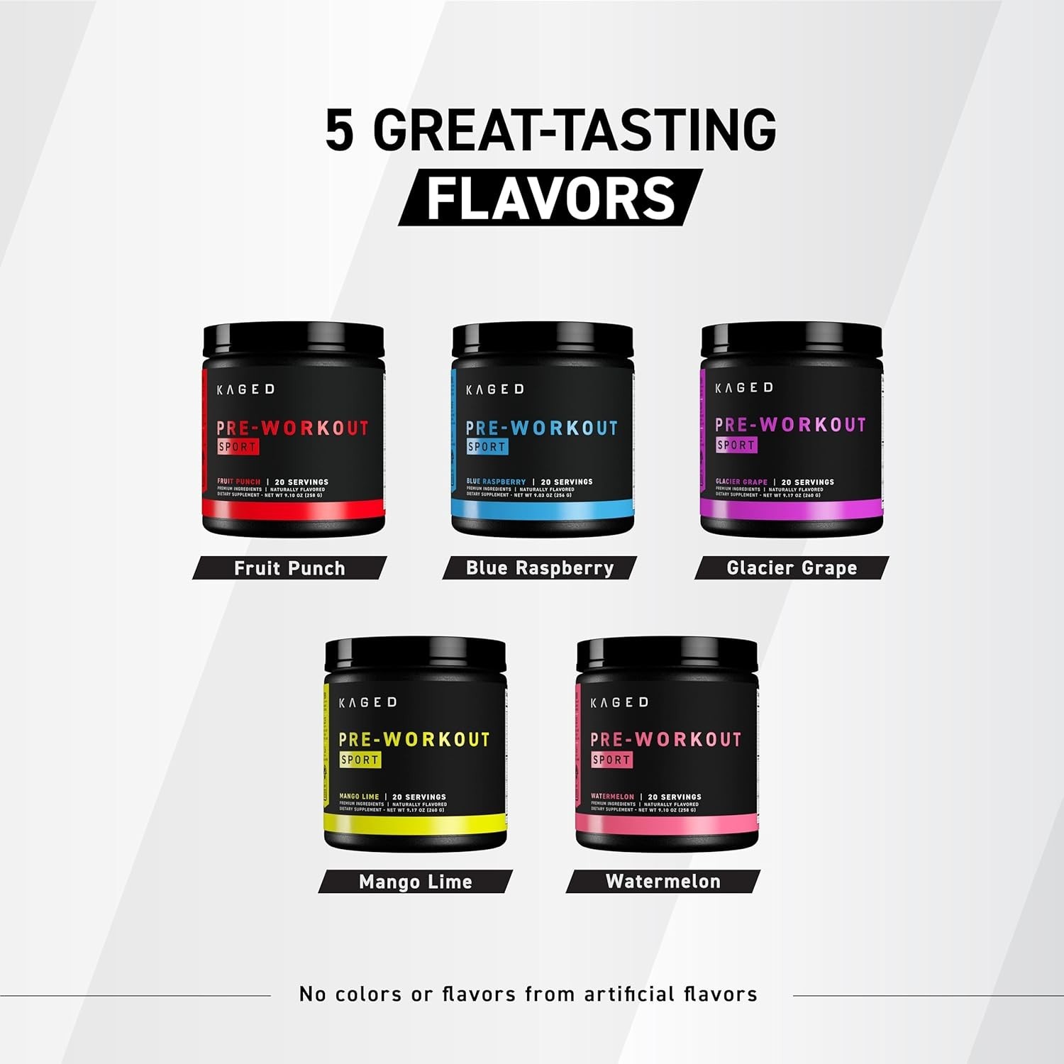 Nitric Oxide Pre Workout Supplement – 188mg Caffeine, Fruit Punch, 20 Servings