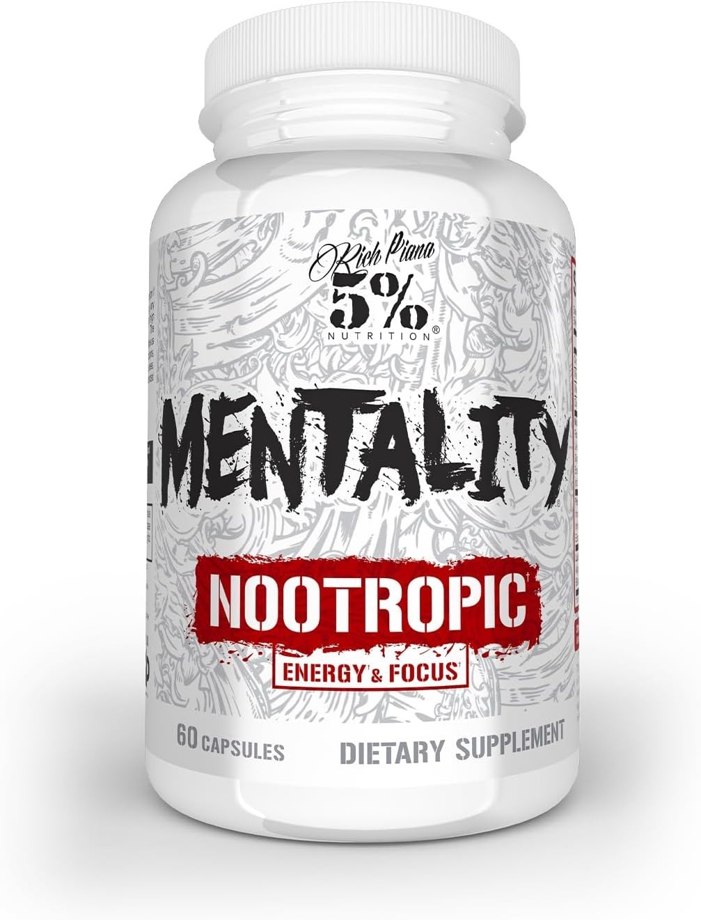 5% Nutrition Rich Piana | Mentality 60 Capsules NOOTROPIC BLEND Legendary Series