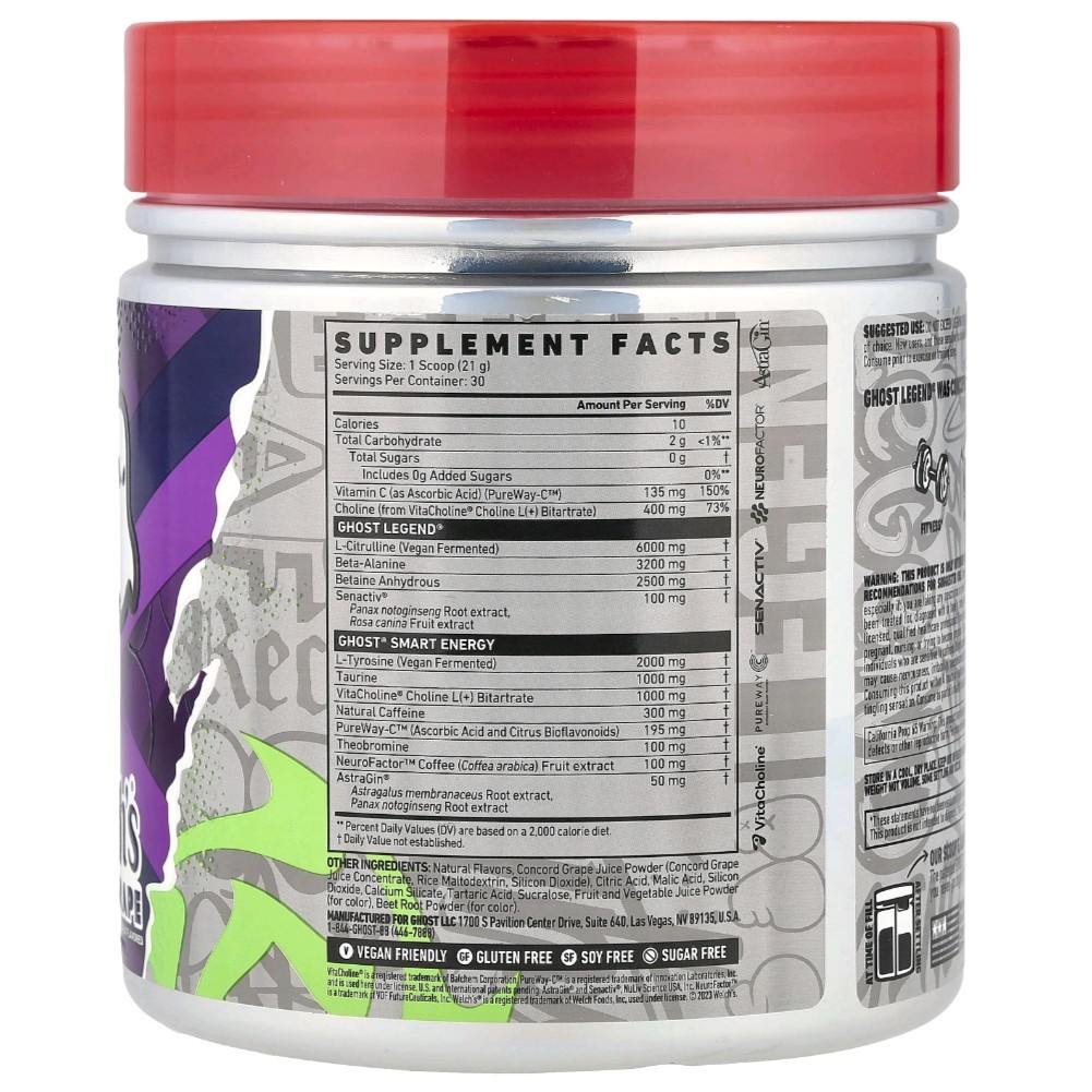 Legend® Pre-Workout, Welch’s® Grape, 22.2 oz (630 g)