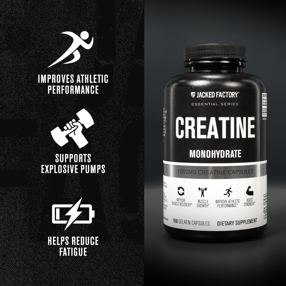 Creatine Monohydrate Capsules – Creatine Pills for Muscle Growth, Increased S…