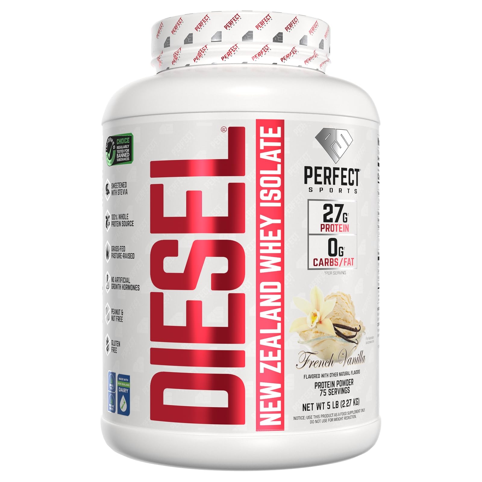 PERFECT SPORTS Diesel 100% New Zealand Whey Protein Isolate | Stevia Sweetene…
