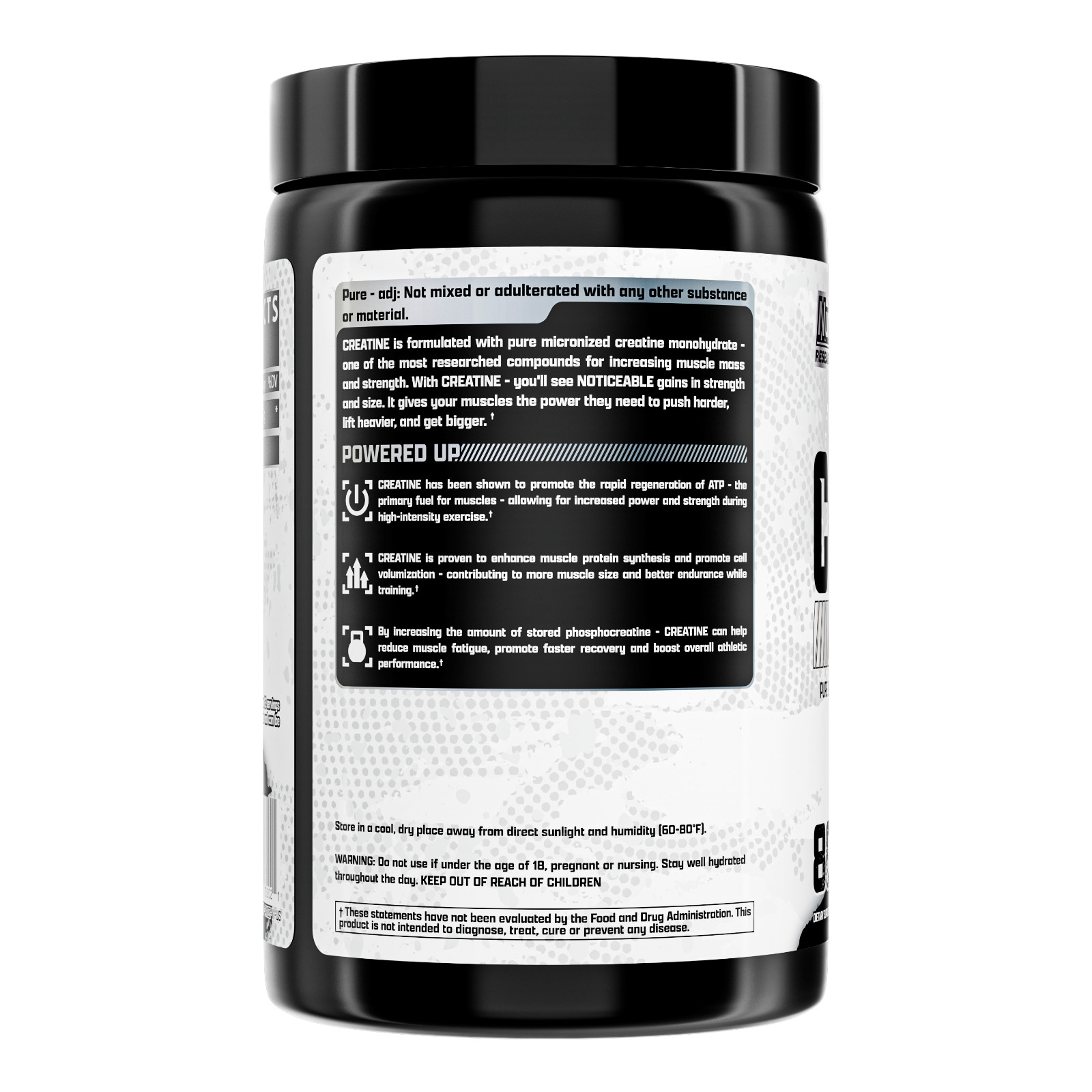Nutrex CREATINE Monohydrate Powder Micronized Unflavored 80 Servings 400 Grams