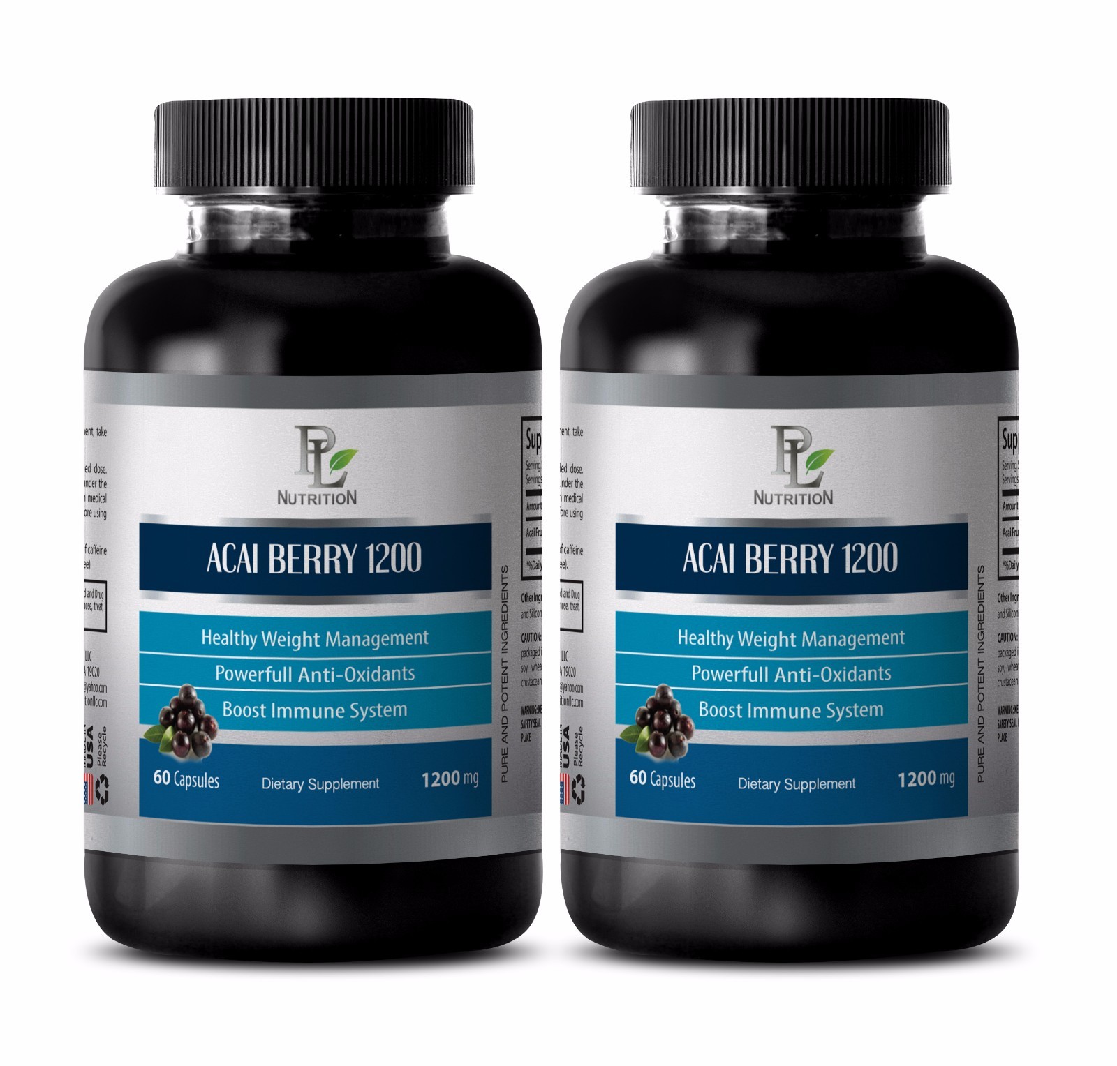 Anti aging pills ACAI BERRY 1200 ENERGY & IMMUNE BOOSTER Joint supplement 3B