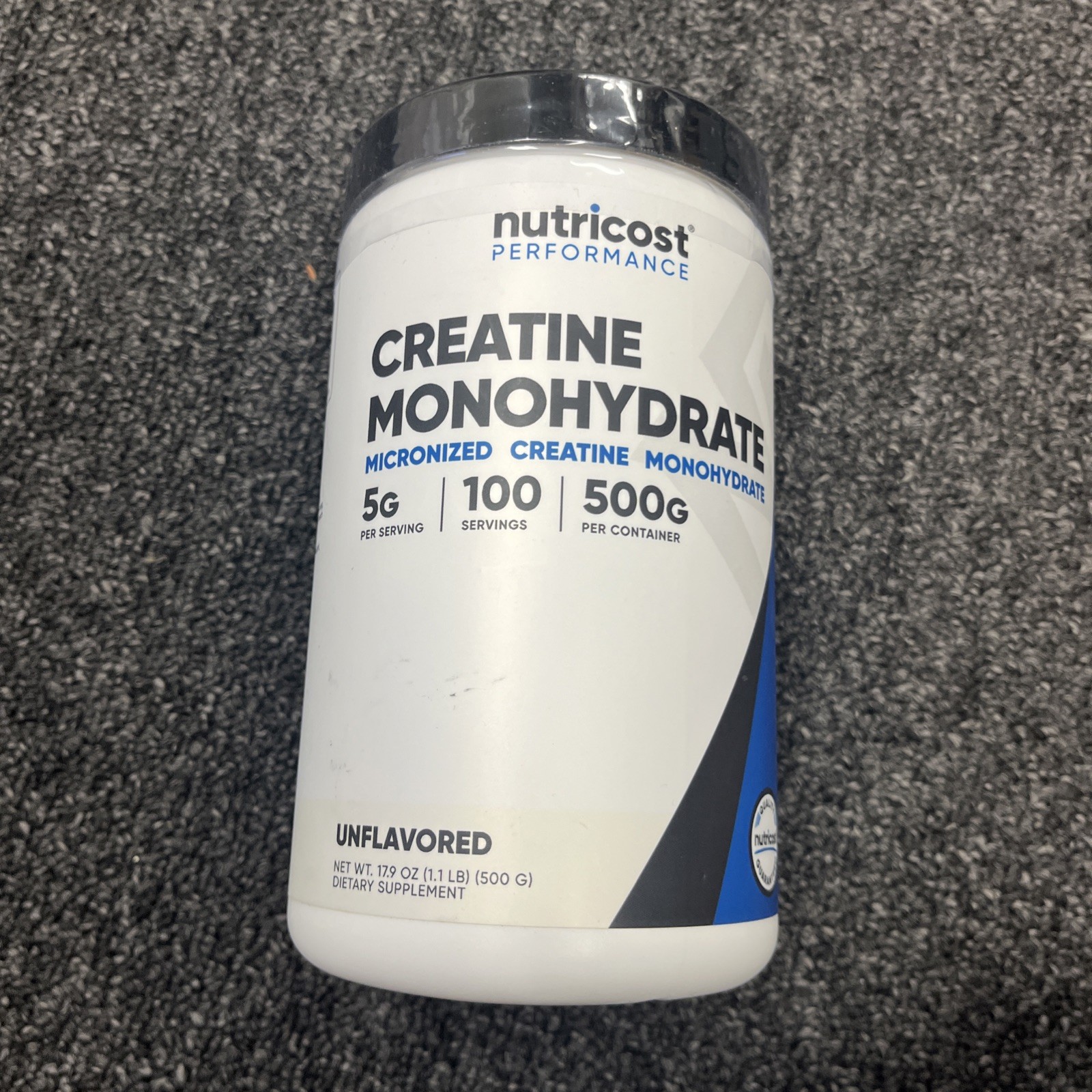 Nutricost Creatine Monohydrate Micronized Powder 17.9oz (500G), Exp 12/2027