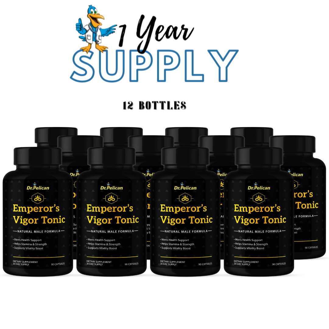 Emperors Vigor Tonic-Bodybuilding & Mens Health Support-12 Bottles-1080 Capsules