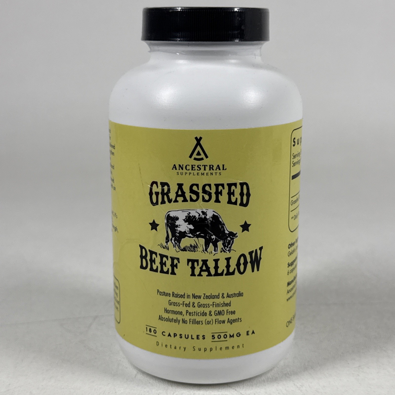 Ancestral Supplements GrassFed Beef Tallow 180 Capsules NEW