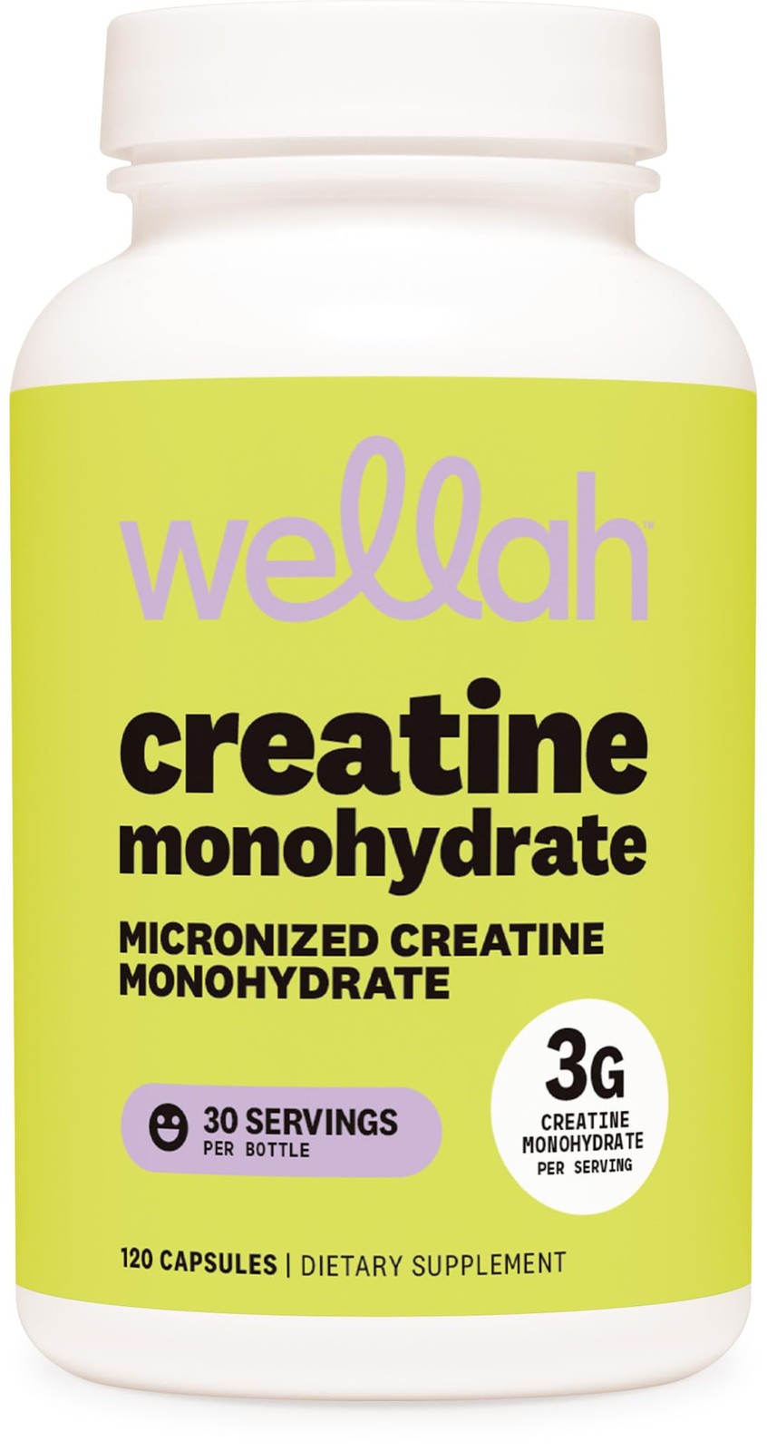 Creatine Monohydrate Capsules (3000 mg) 120 Capsules – Micronized Creatine, 3…