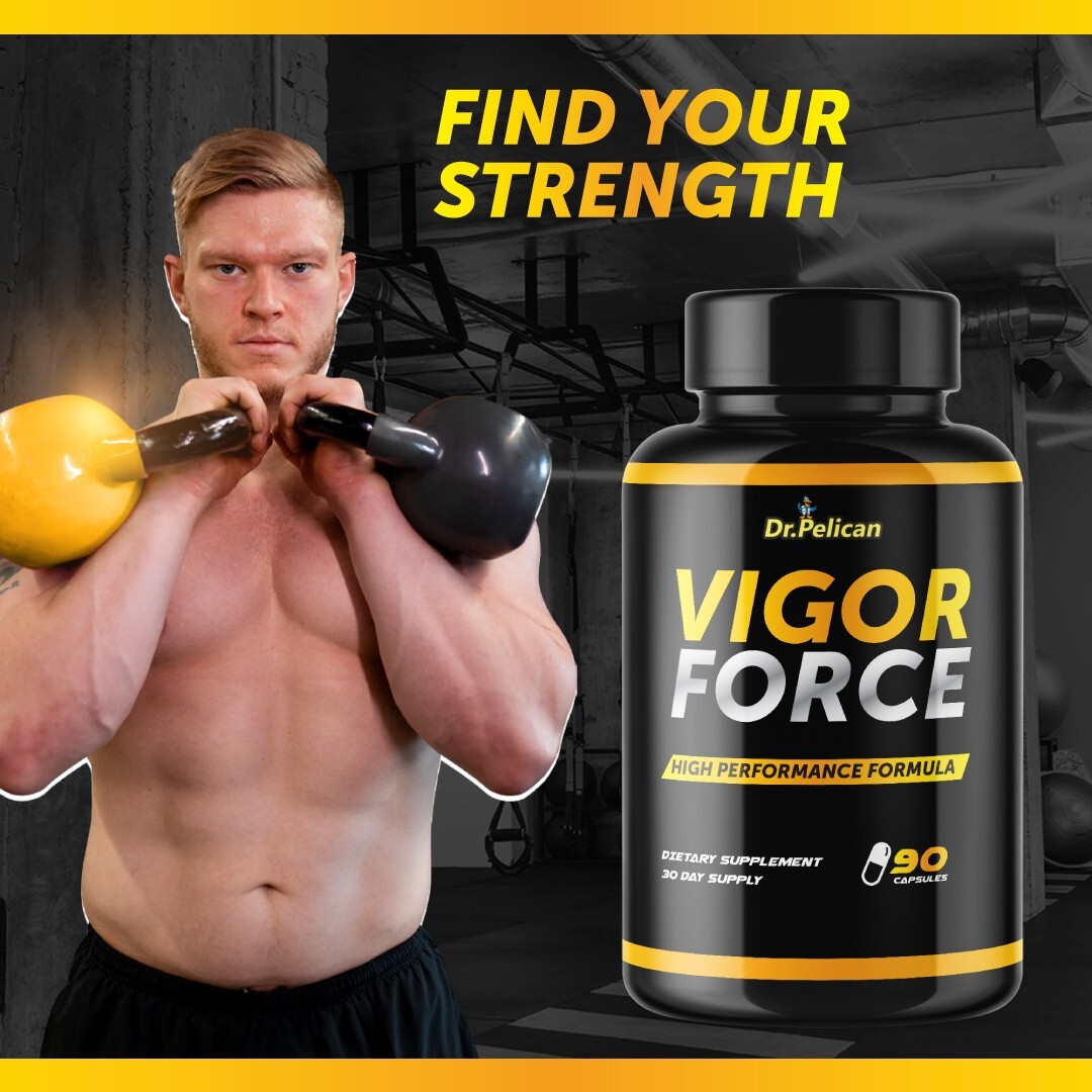Vigor Force- Bodybuilding & Men’s Health Support- 12 Bottles- 1080 Capsules