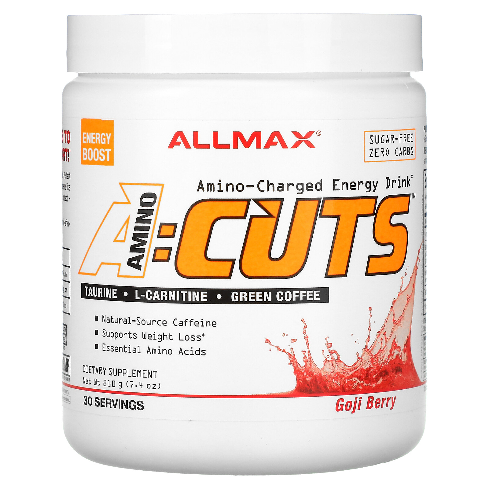 ACUTS™, Amino-Charged Energy Drink, Goji Berry, 7.4 oz (210 g)