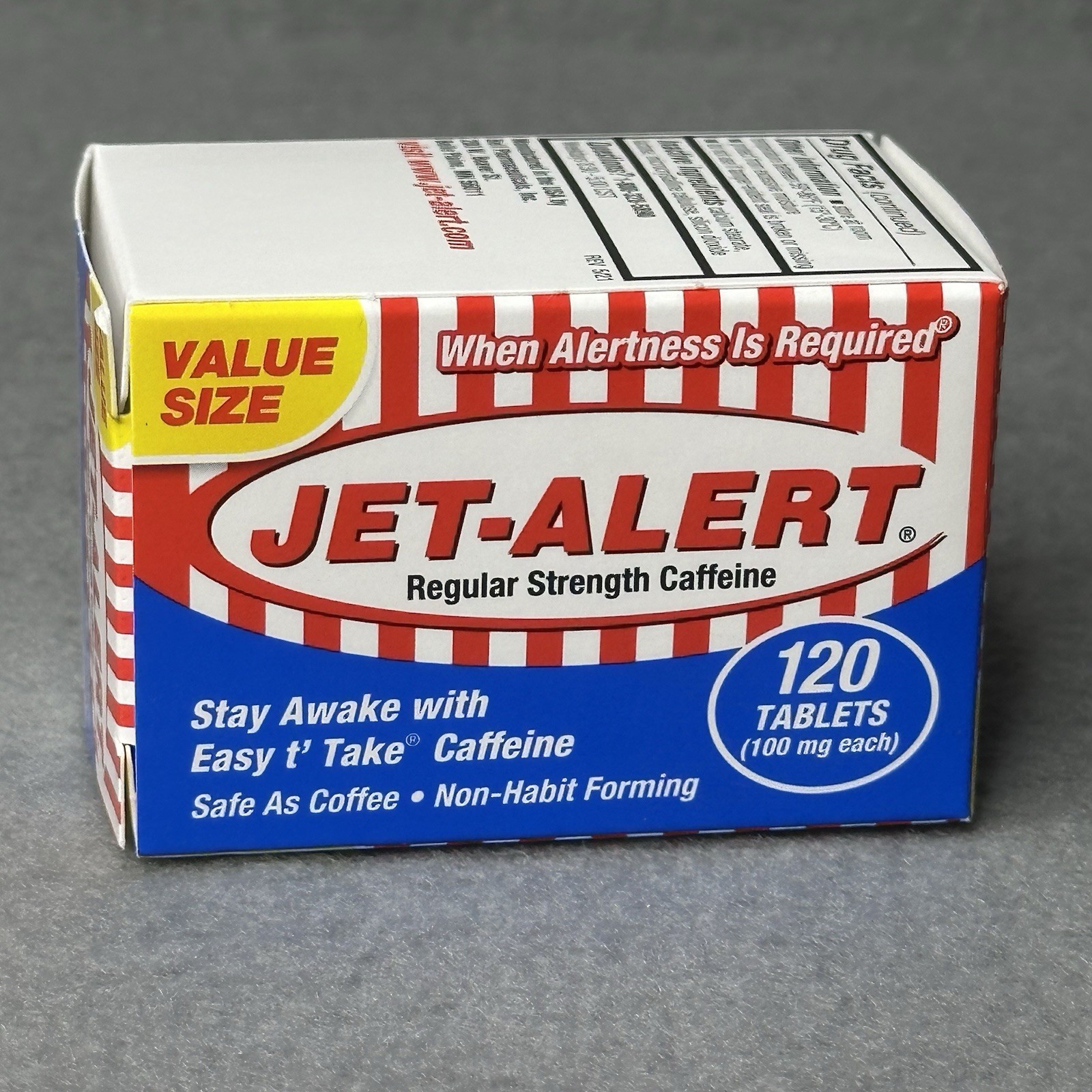 Lot 2 – Jet Alert Stay Awake Caffeine Tablets 120 caplets Each Exp 01/2030