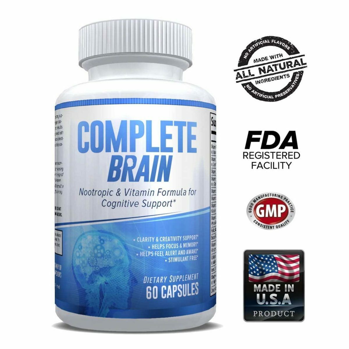 CompleteBrain Nootropic – Achieve Mental Dominance – 2 Pack
